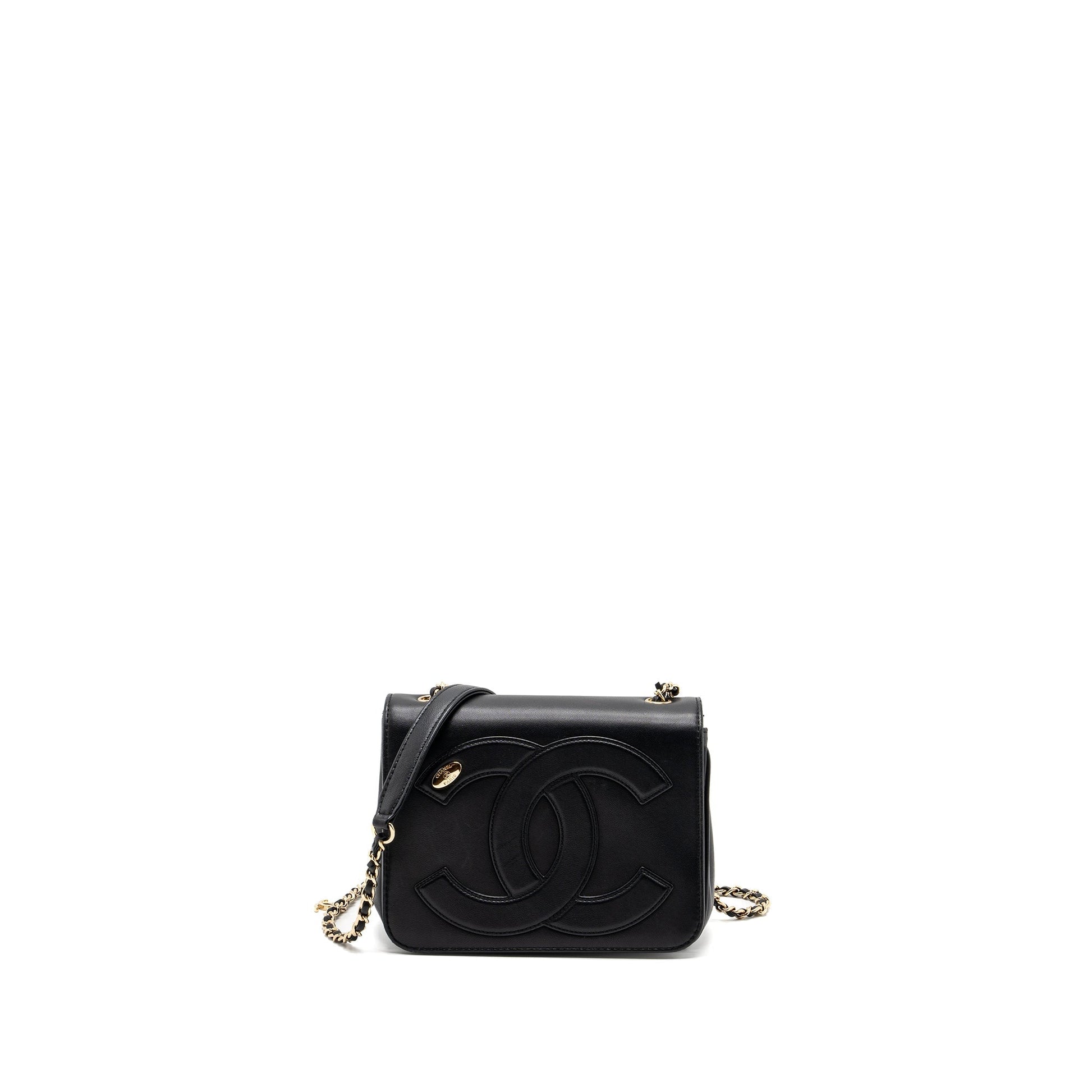Chanel Flap Lambskin LGHW Black Small Shoulder Bag