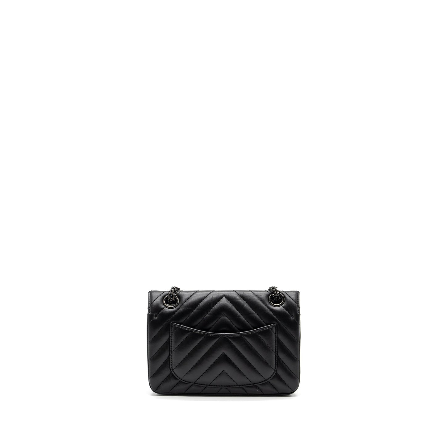 Chanel 2.55 Reissue Flap Chevron Calfskin So Black Shoulder Bag