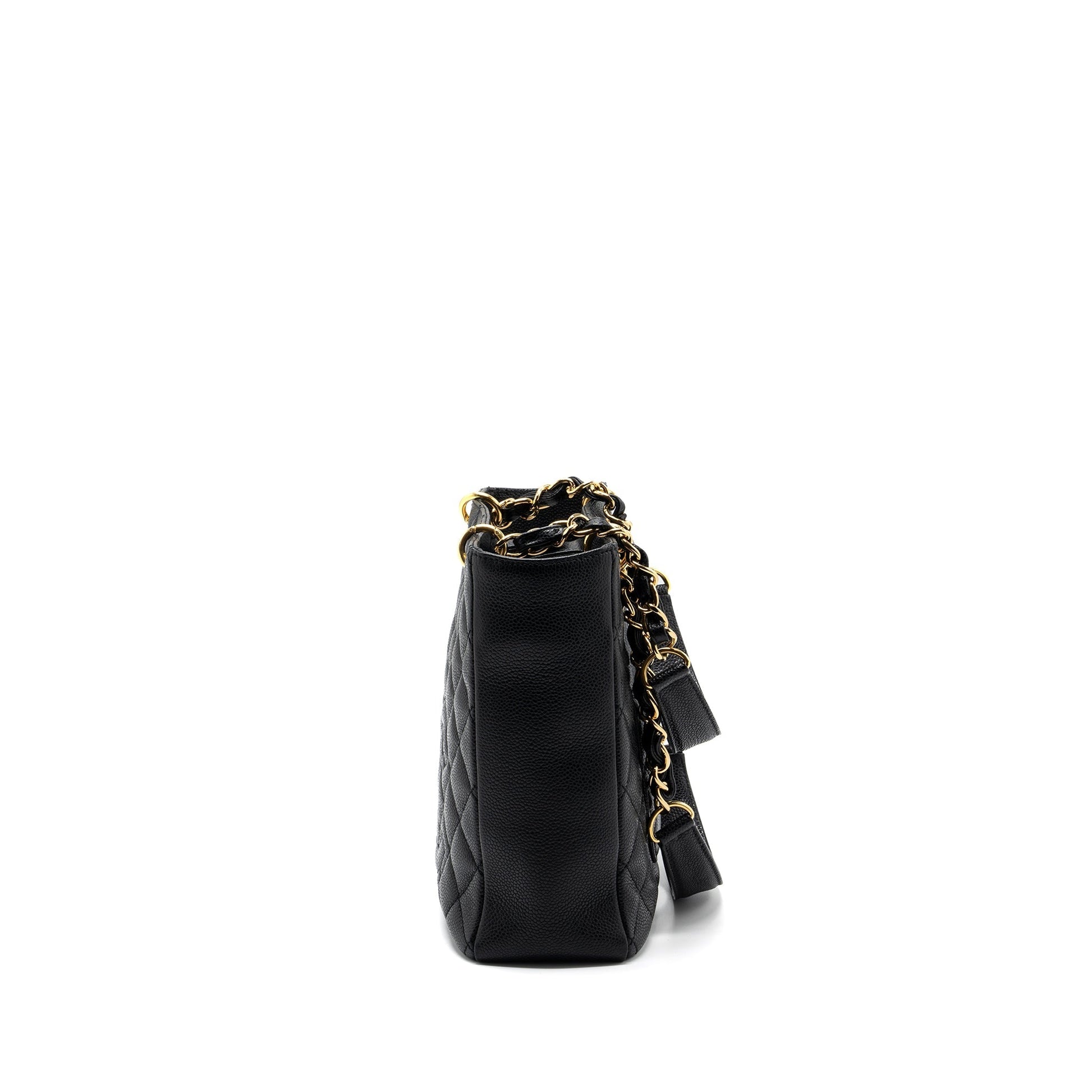 Chanel Grand Shopping Caviar GHW Black PM Tote Bag