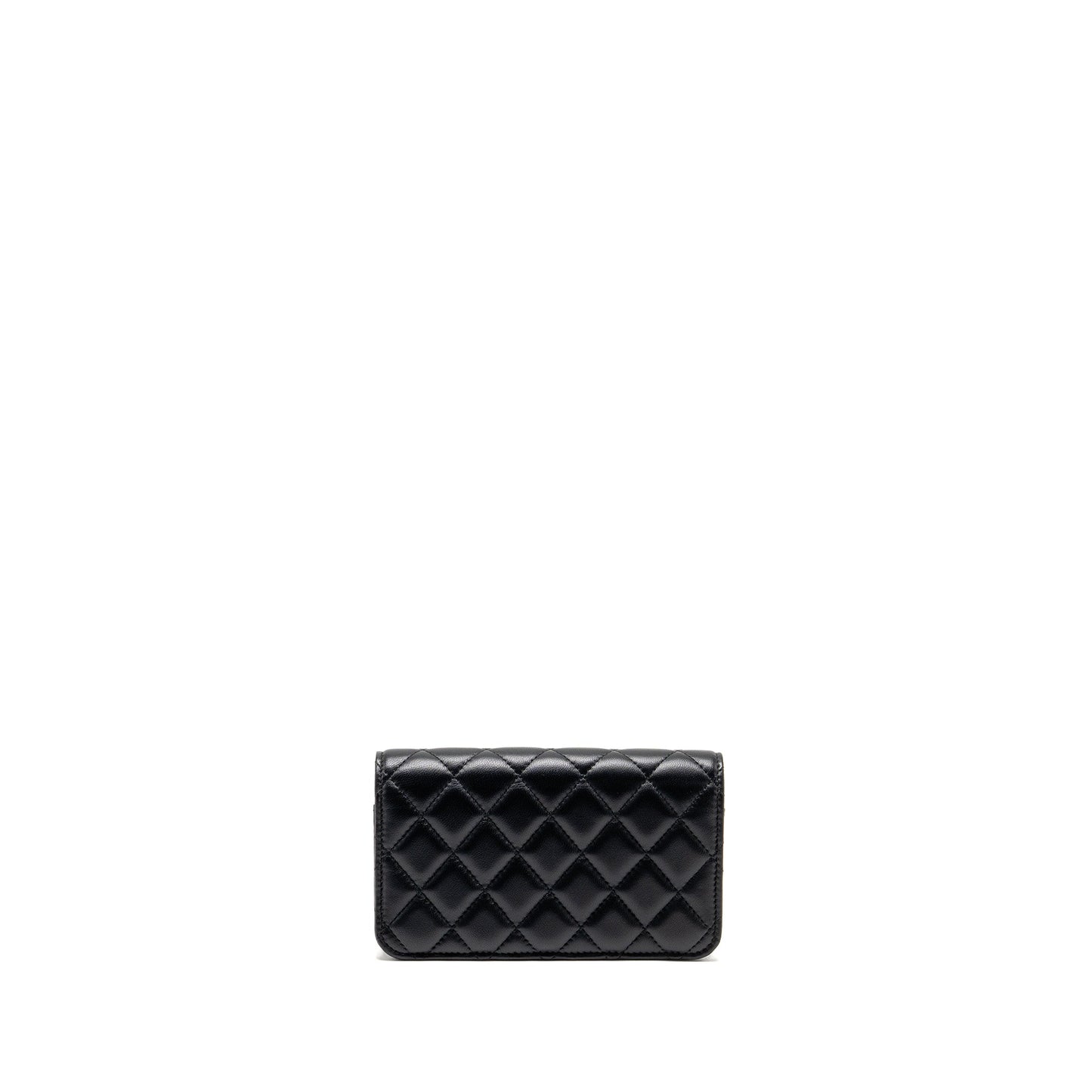 Chanel Pearl Crush On Lambskin GHW microchip Black Wallet Case 9
