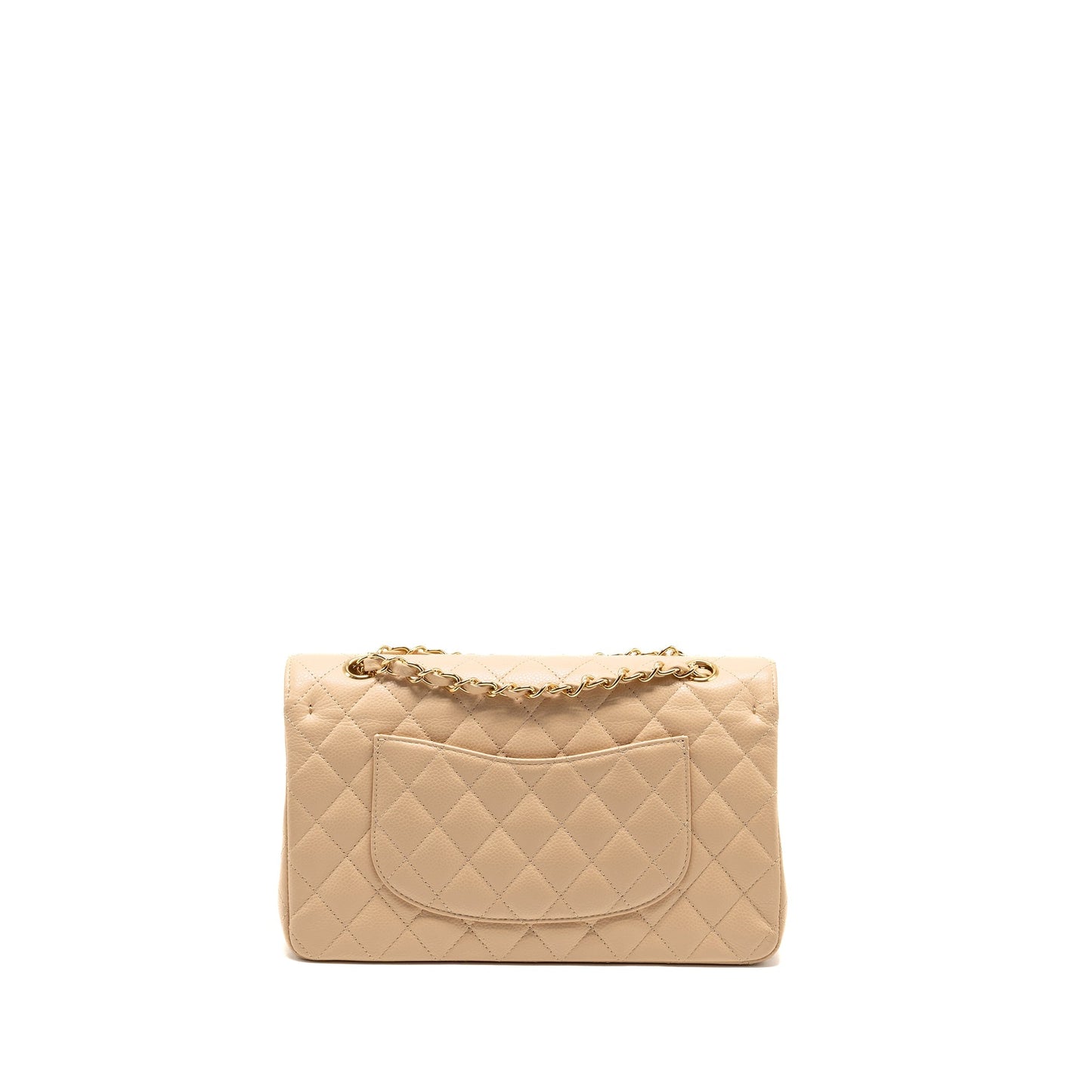 Chanel Classic Double Flap Caviar GHW Beige Shoulder Bag Ghw 4