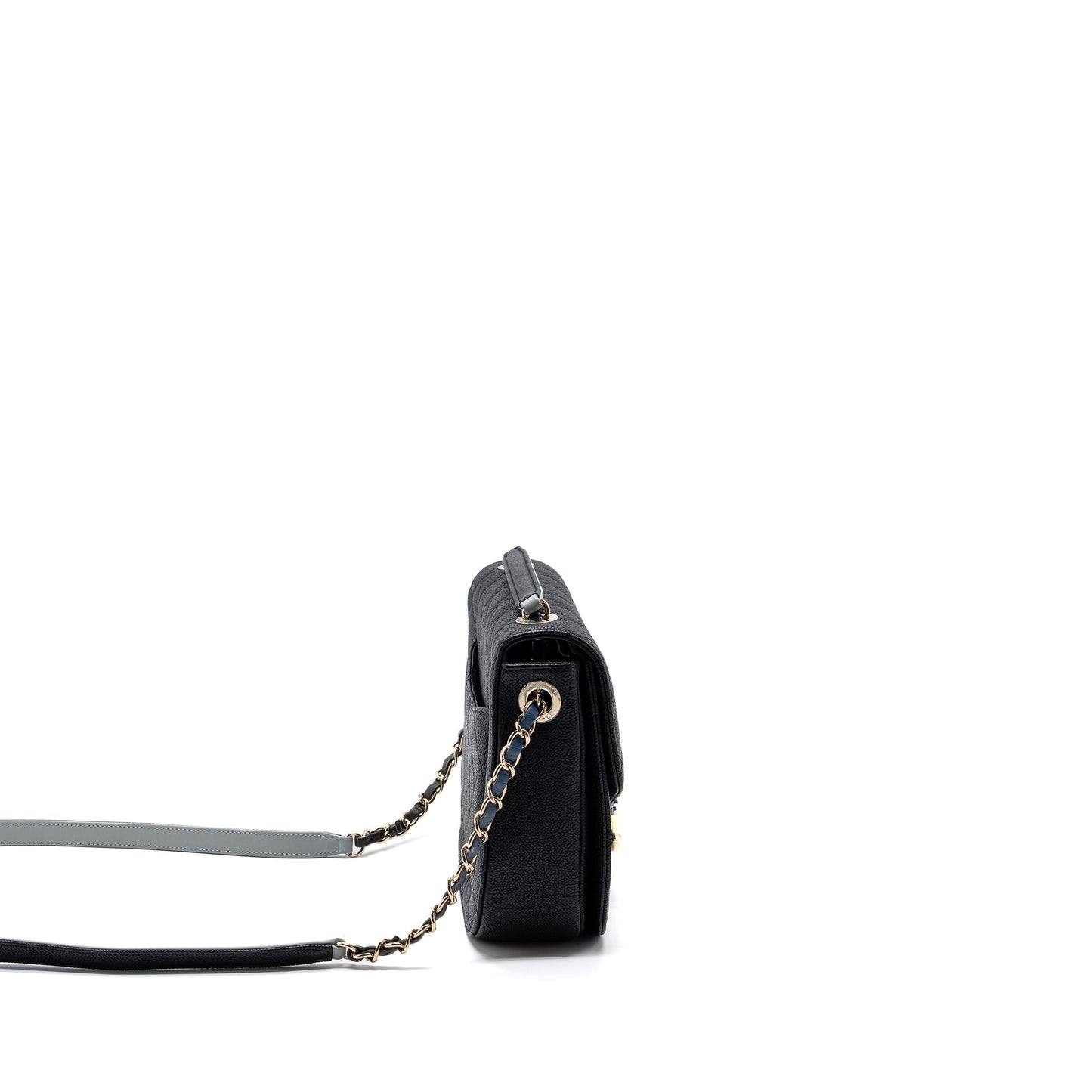Chanel Flap handle Caviar LGHW Multicolour Black Shoulder Bag
