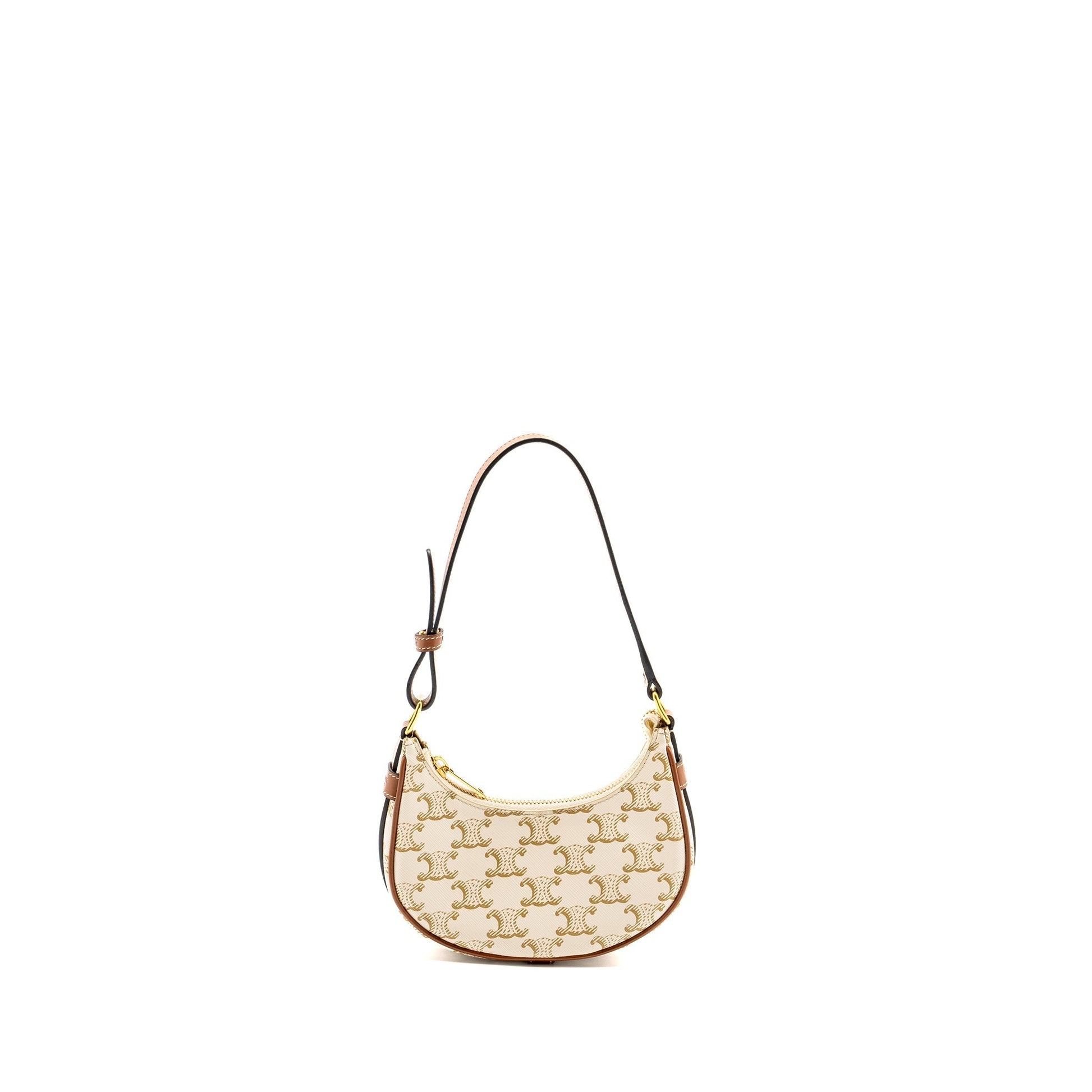 Luxury Mini Ava Bag Triomphe Calfskin Ghw Canvas White Travel Bag
