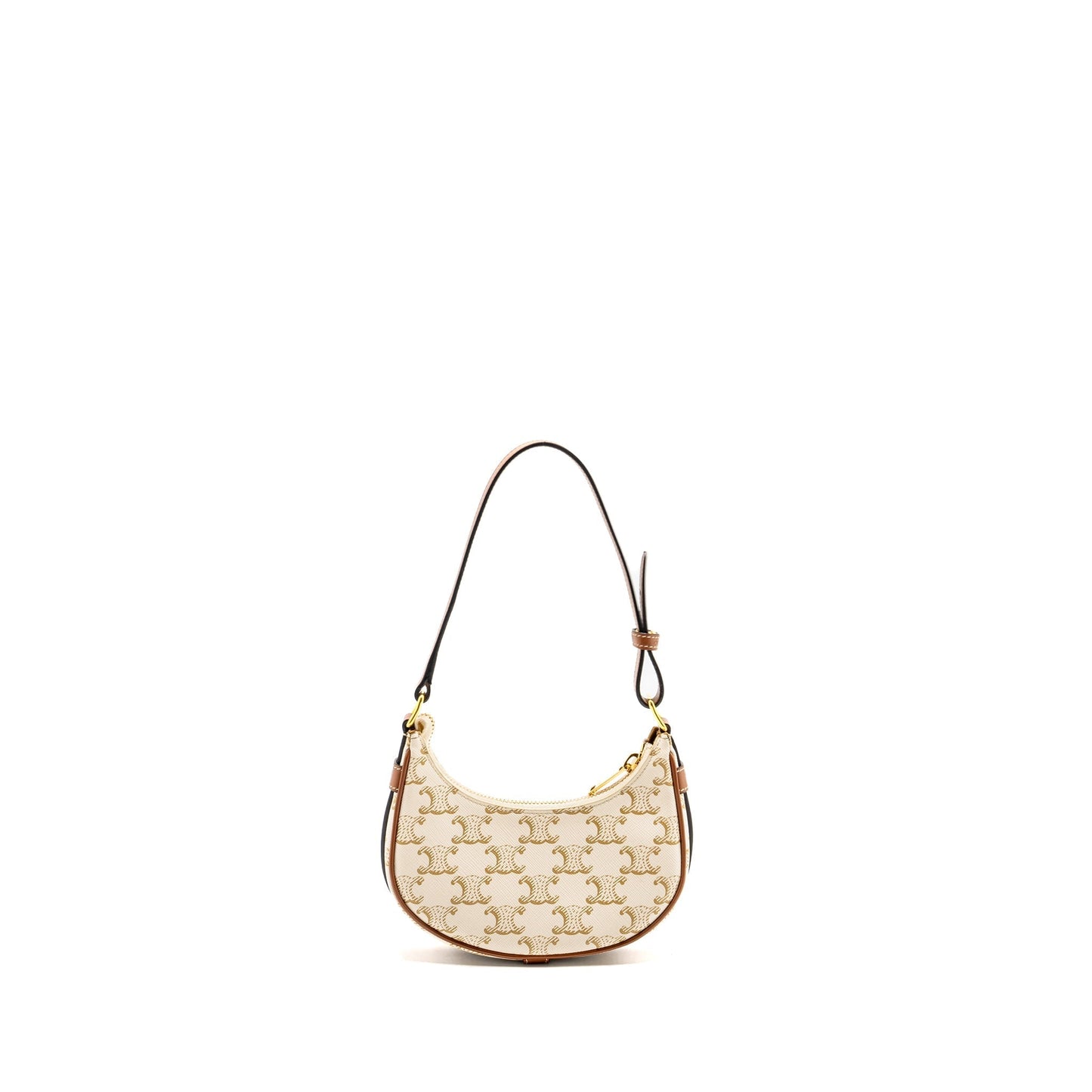 Luxury Mini Ava Bag Triomphe Calfskin Ghw Canvas White Travel Bag