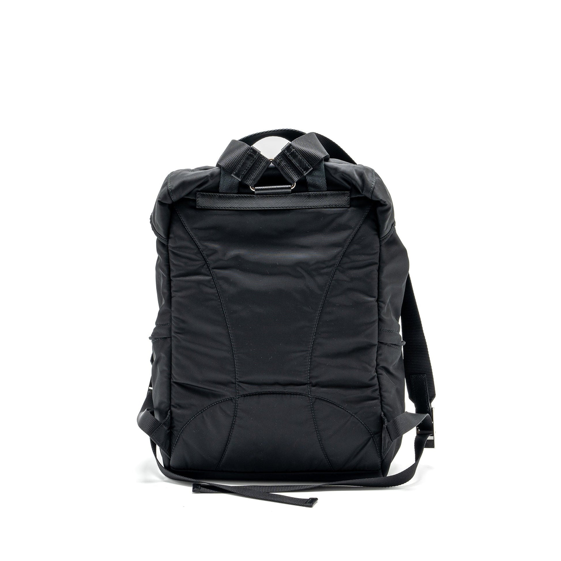 Prada Backpack Re Saffiano Handbag Nylon Black
