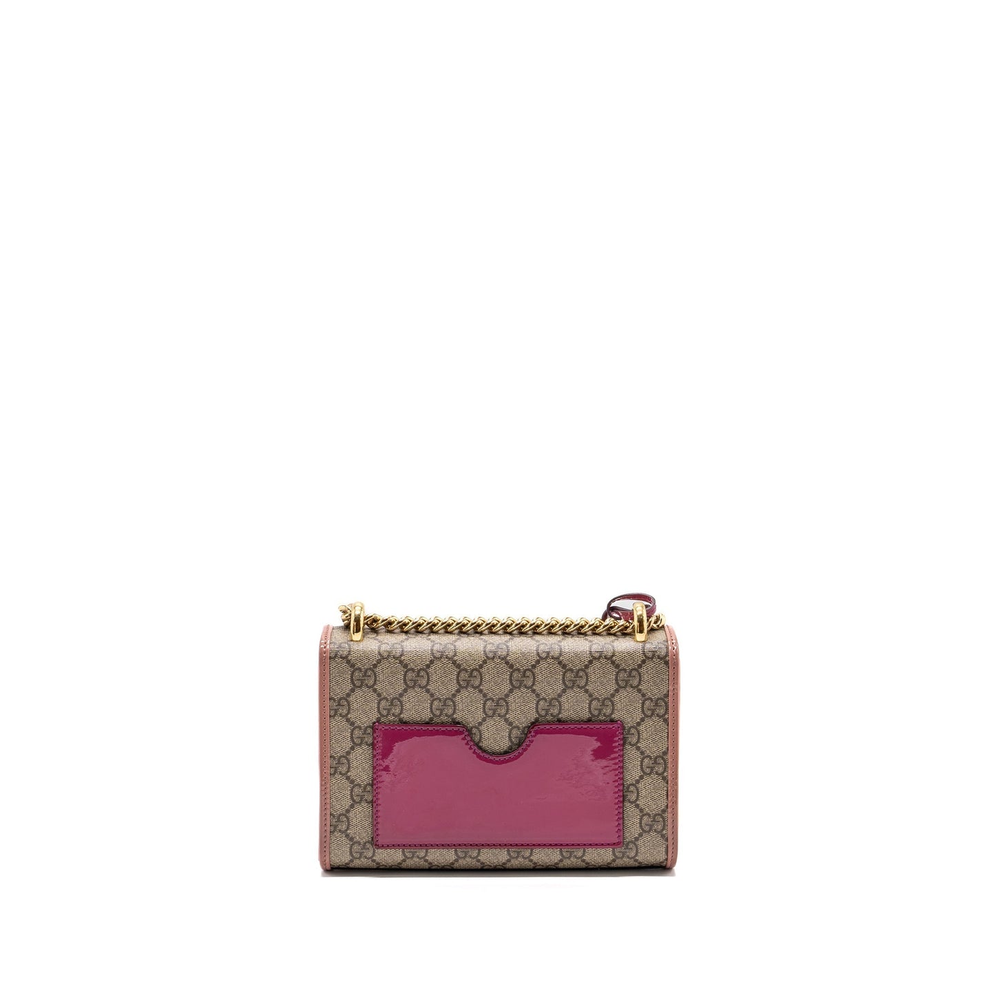 Gucci Padlock Crossbody Bag Patent Multicolour Canvas