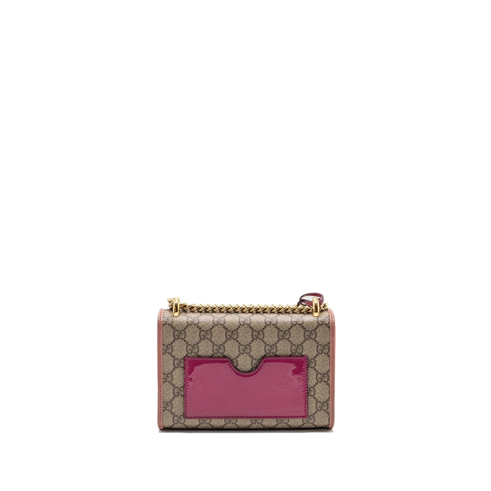 Gucci Padlock Crossbody Bag Patent Multicolour Canvas