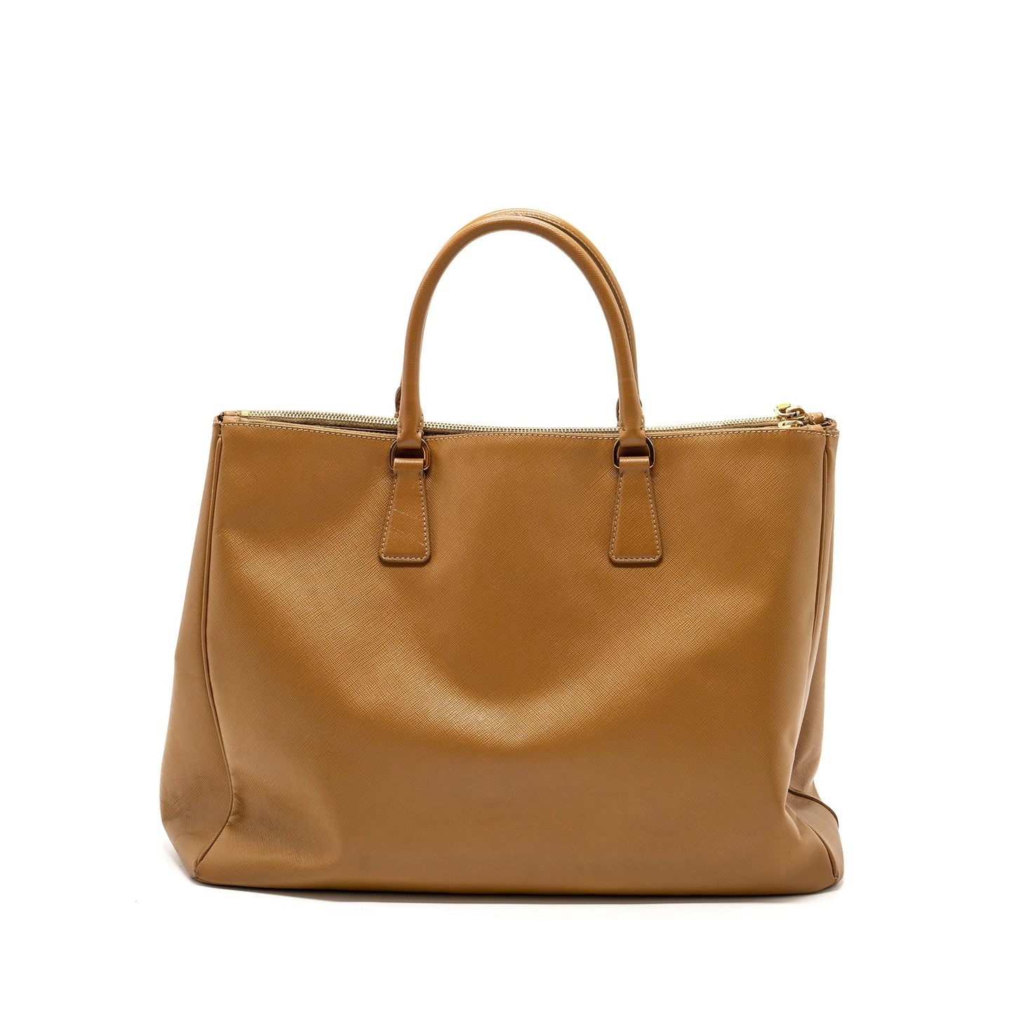 Prada X Double Zip Tote Purse Saffiano Calfskin Large Tote Bag