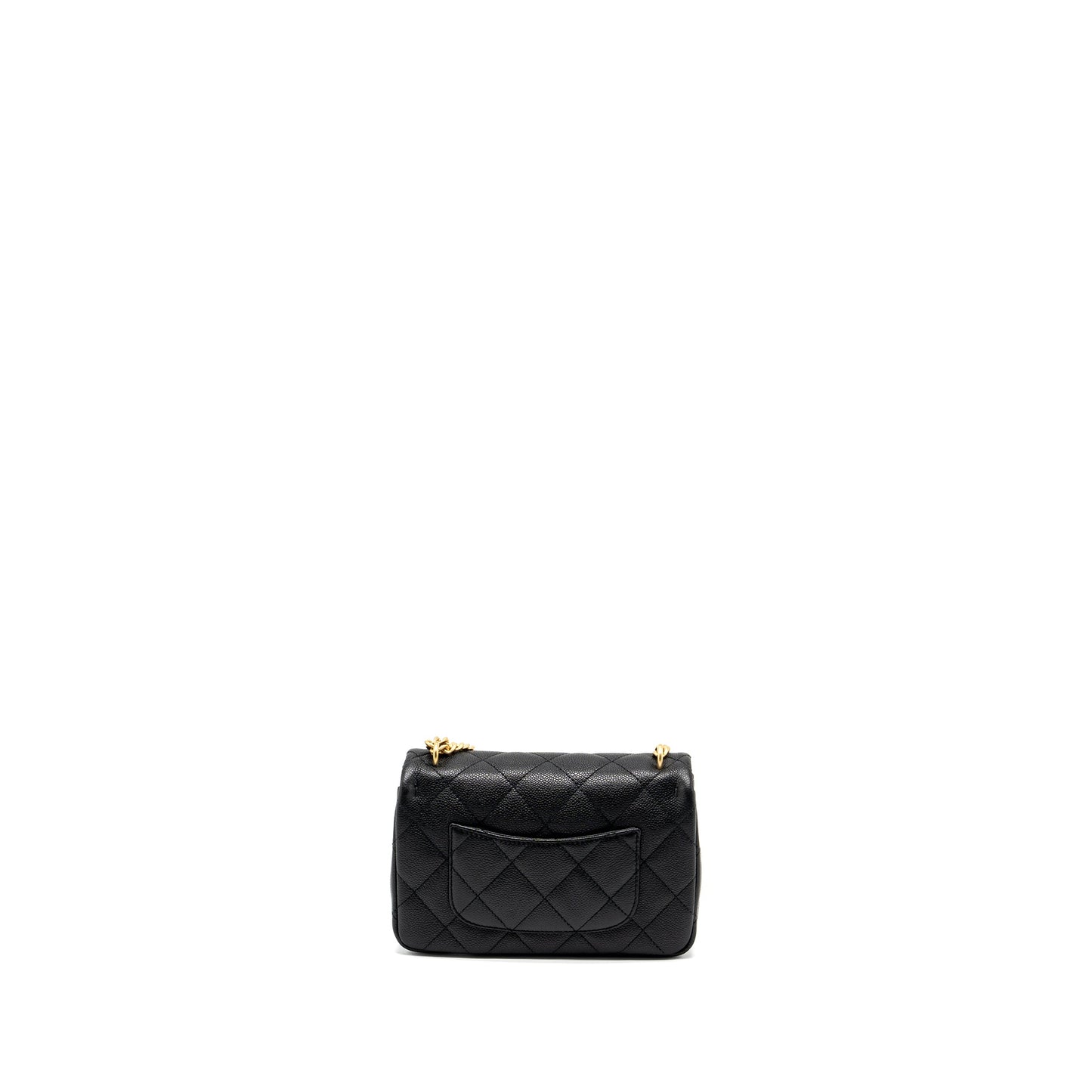 Chanel 24p Coco Love Flap Adjustable Caviar Black Shoulder Bag