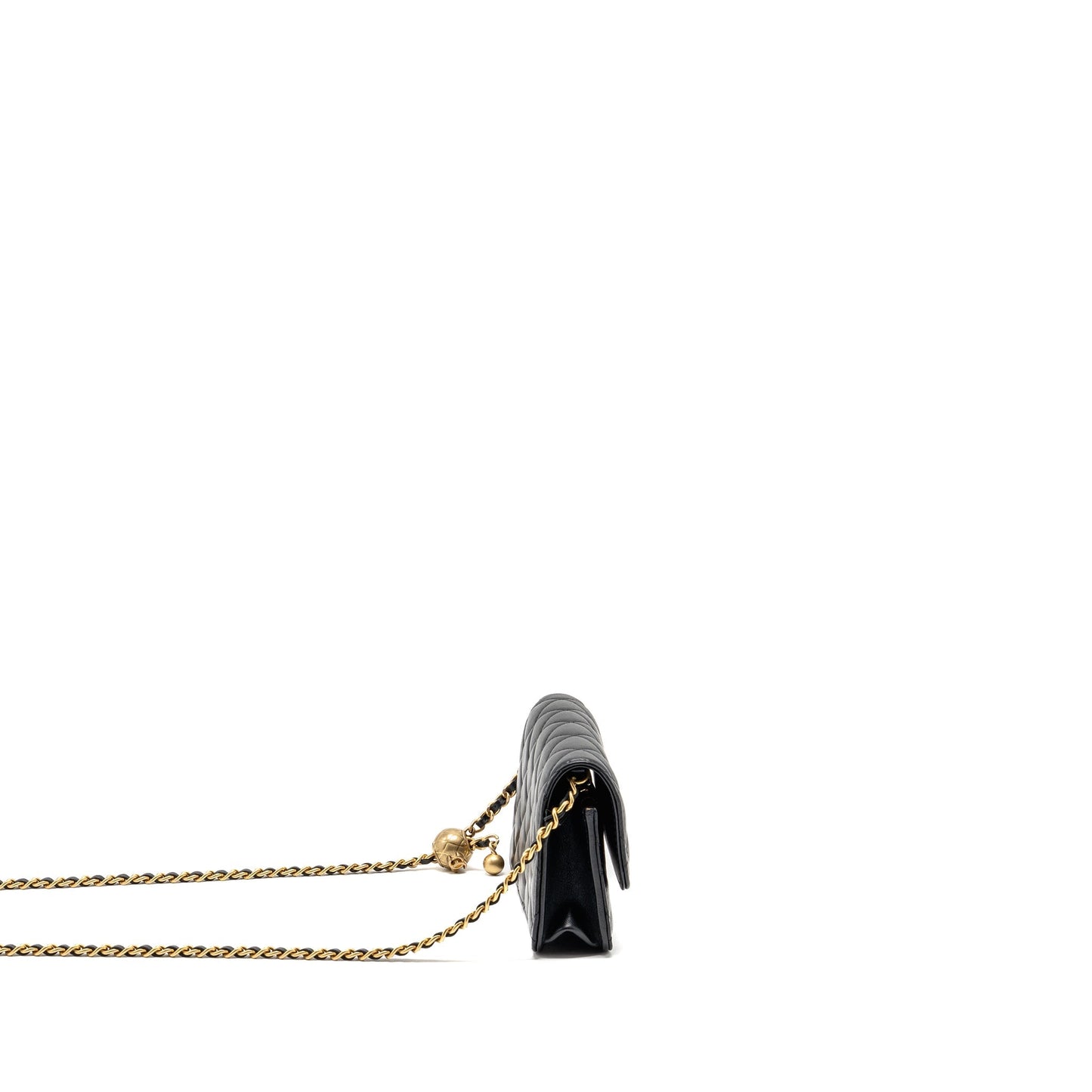 Chanel Pearl Crush On Lambskin GHW microchip Black Wallet Case 9