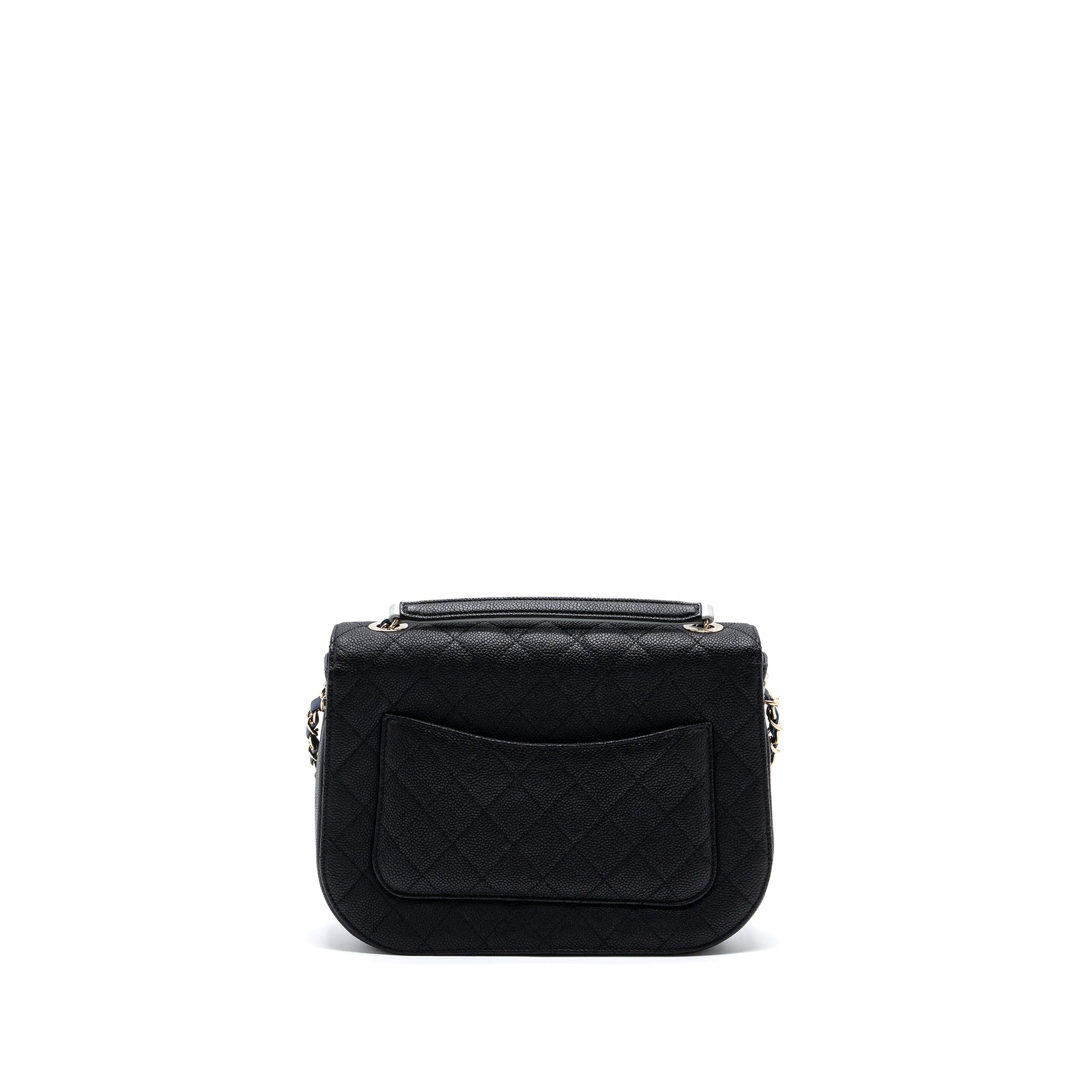 Chanel Flap handle Caviar LGHW Multicolour Black Shoulder Bag