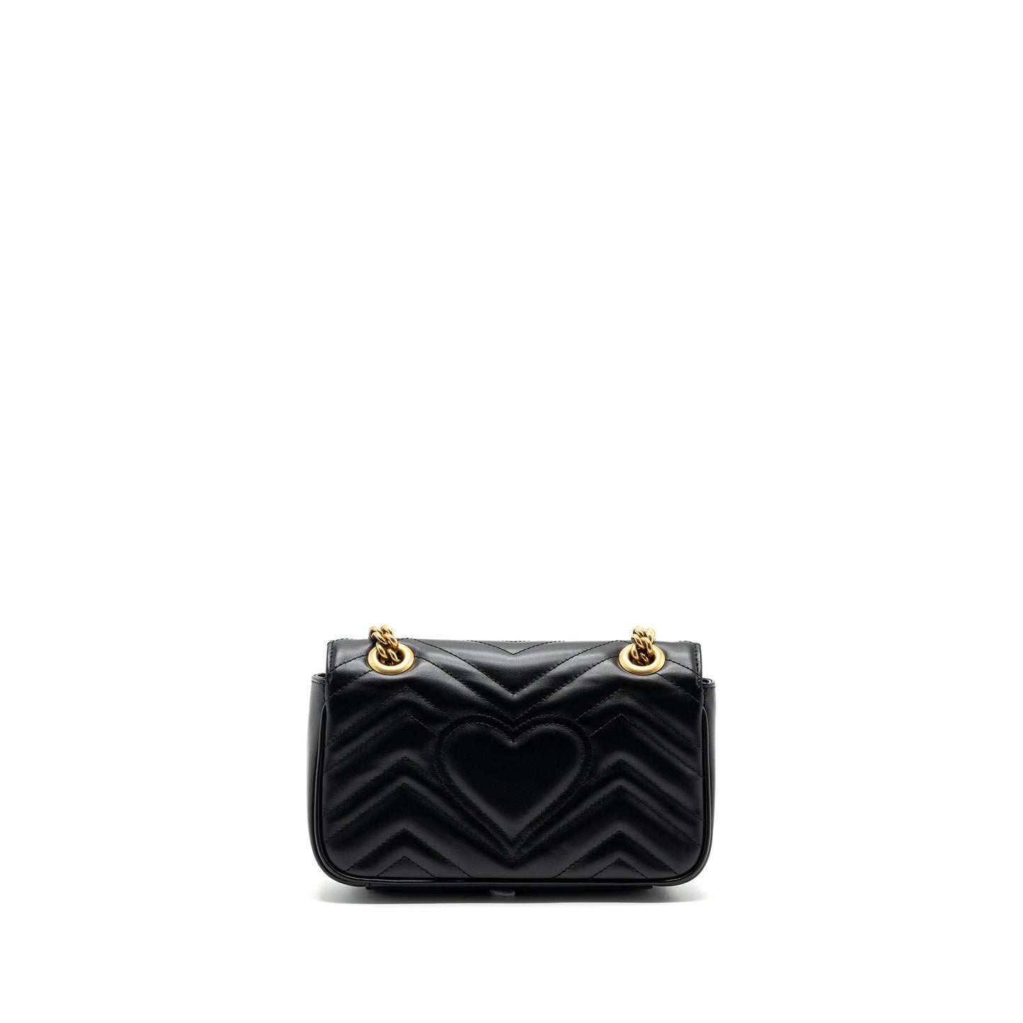 Gucci Marmont Calfskin Handbag Black Mini Travel Bag