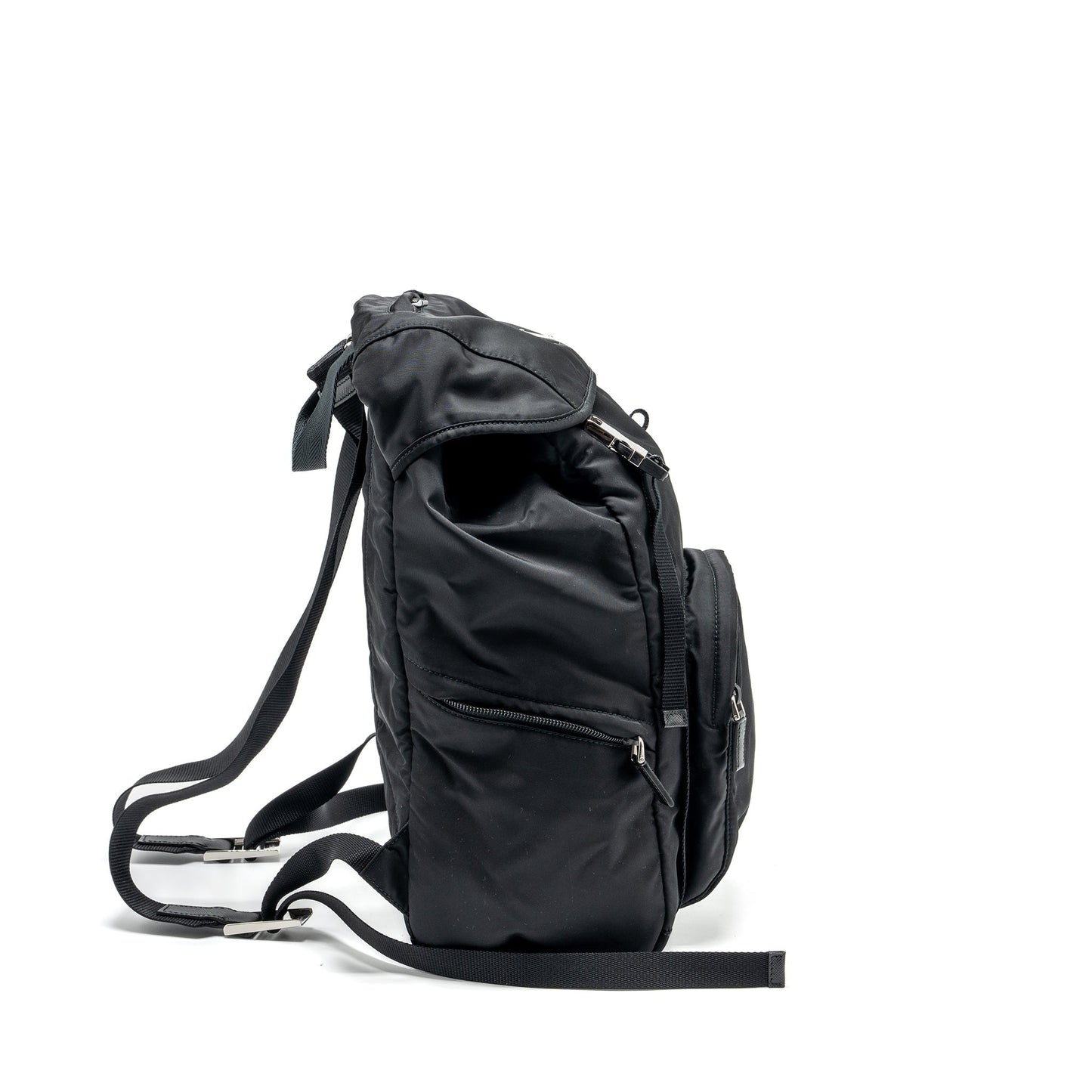 Prada Backpack Re Saffiano Handbag Nylon Black