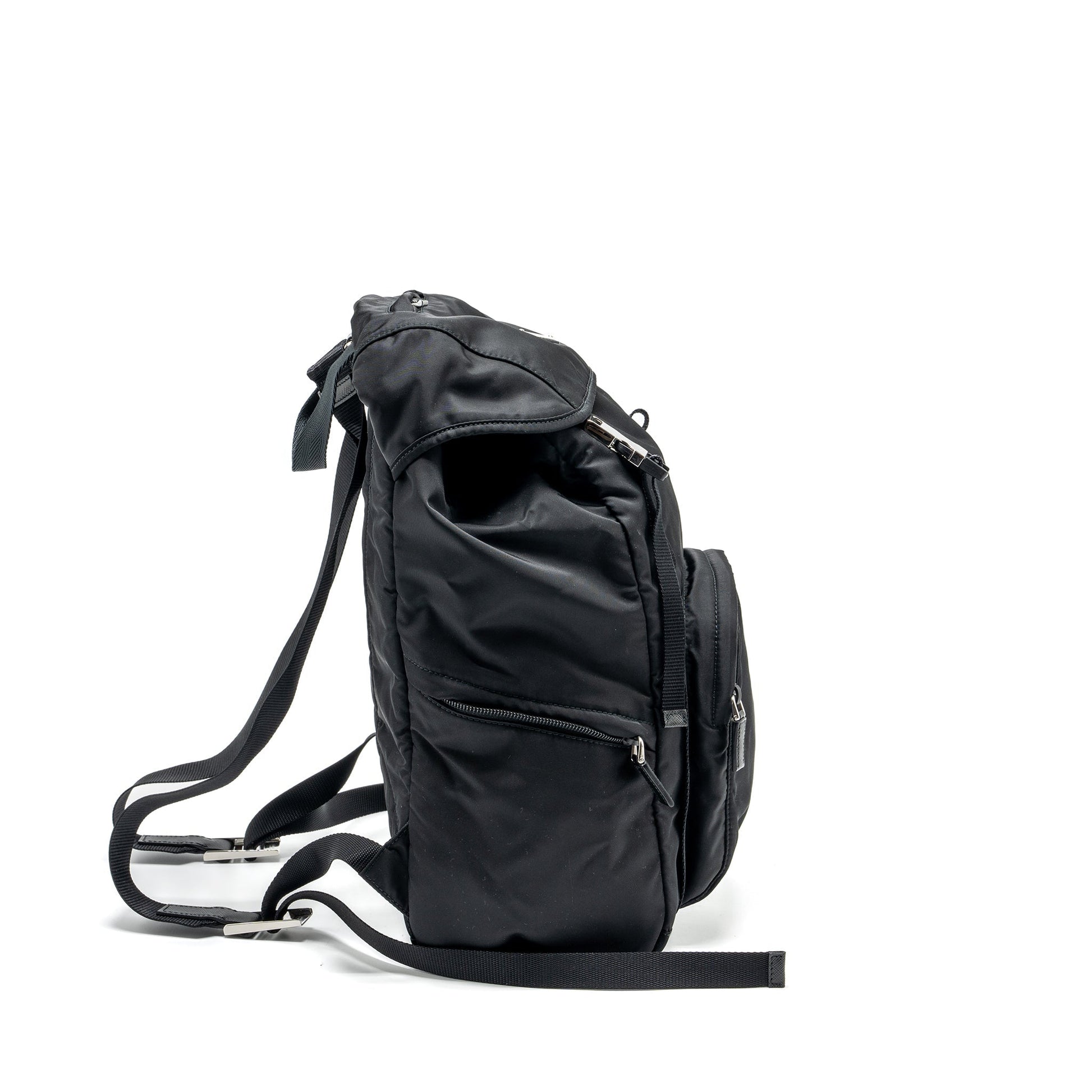 Prada Backpack Re Saffiano Handbag Nylon Black