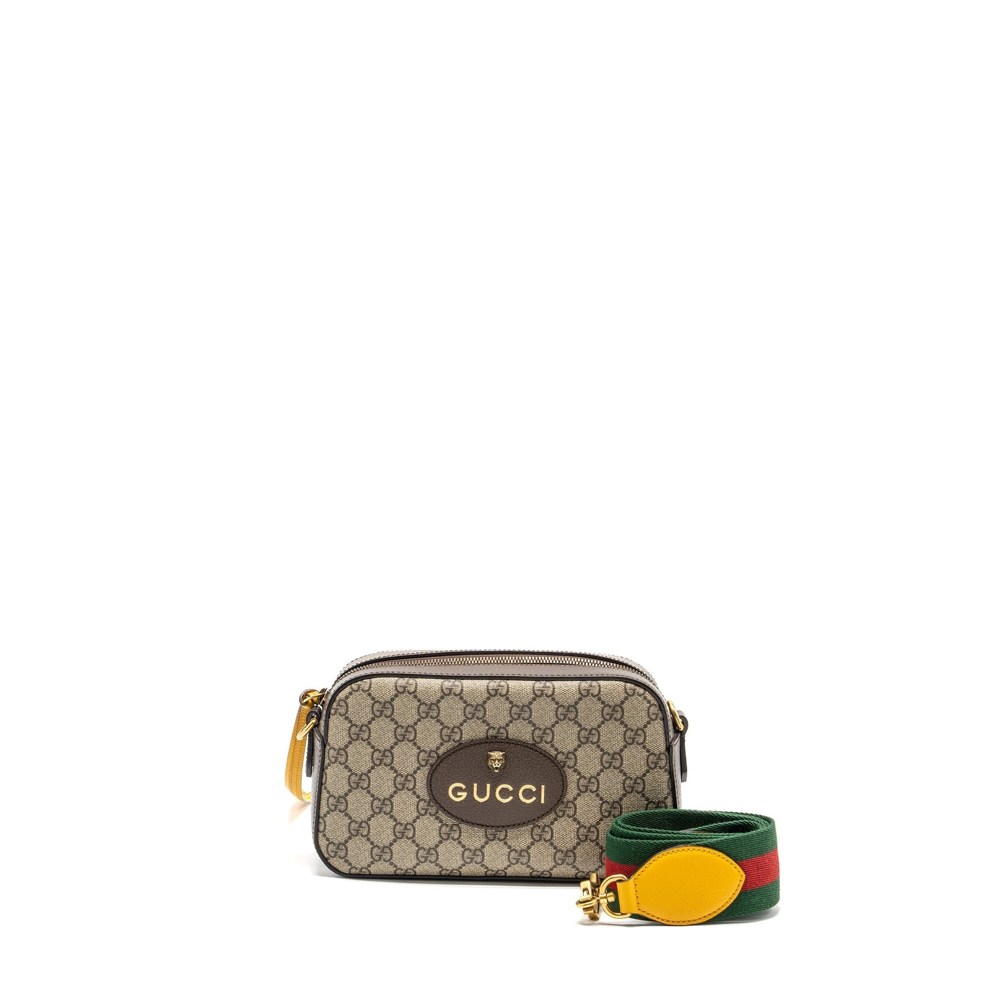 Gucci Camera Bag Supreme Multicolour Leather Canvas Travel Bag