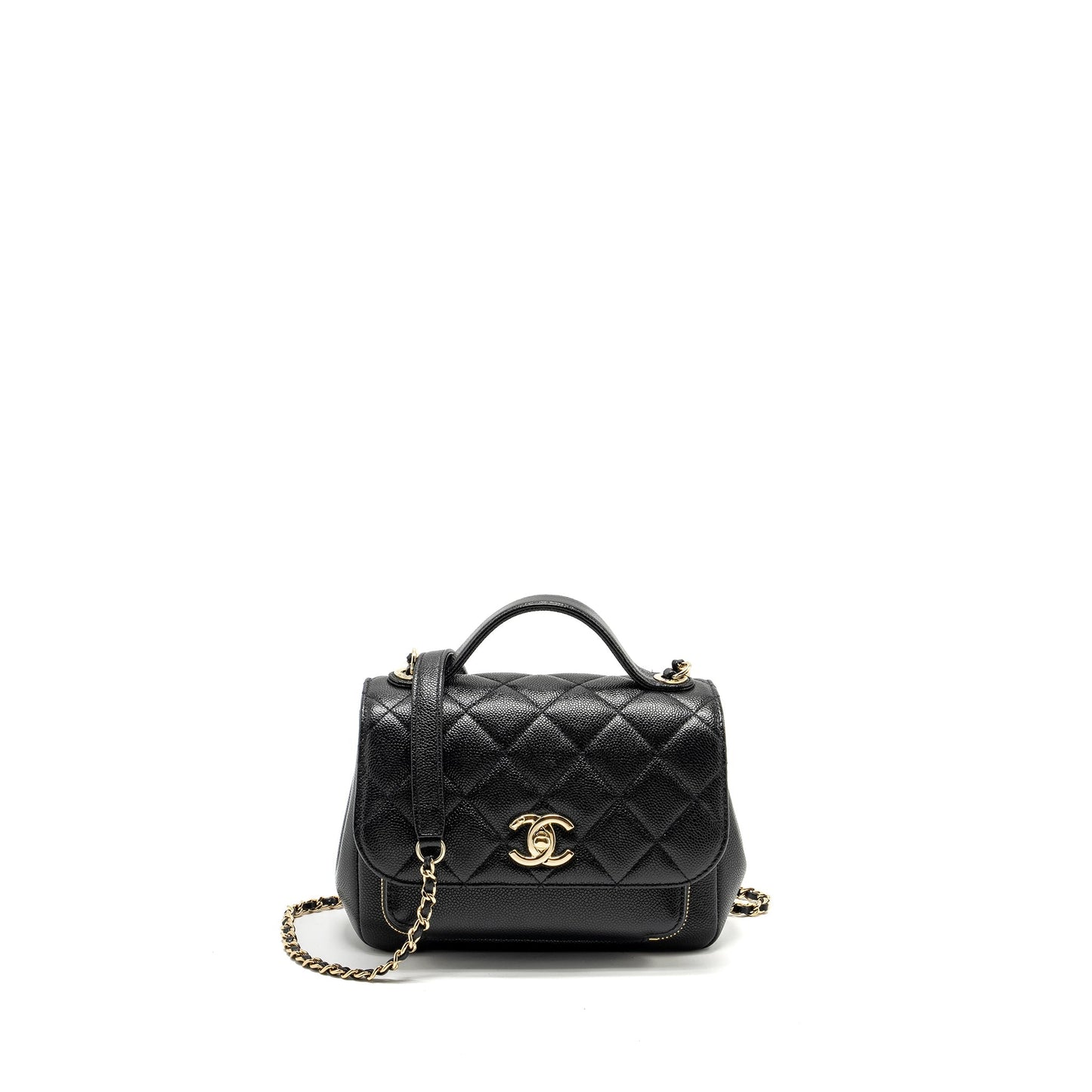 Chanel Business Affinity Caviar LGHW Black Small Handbag Lghw 2