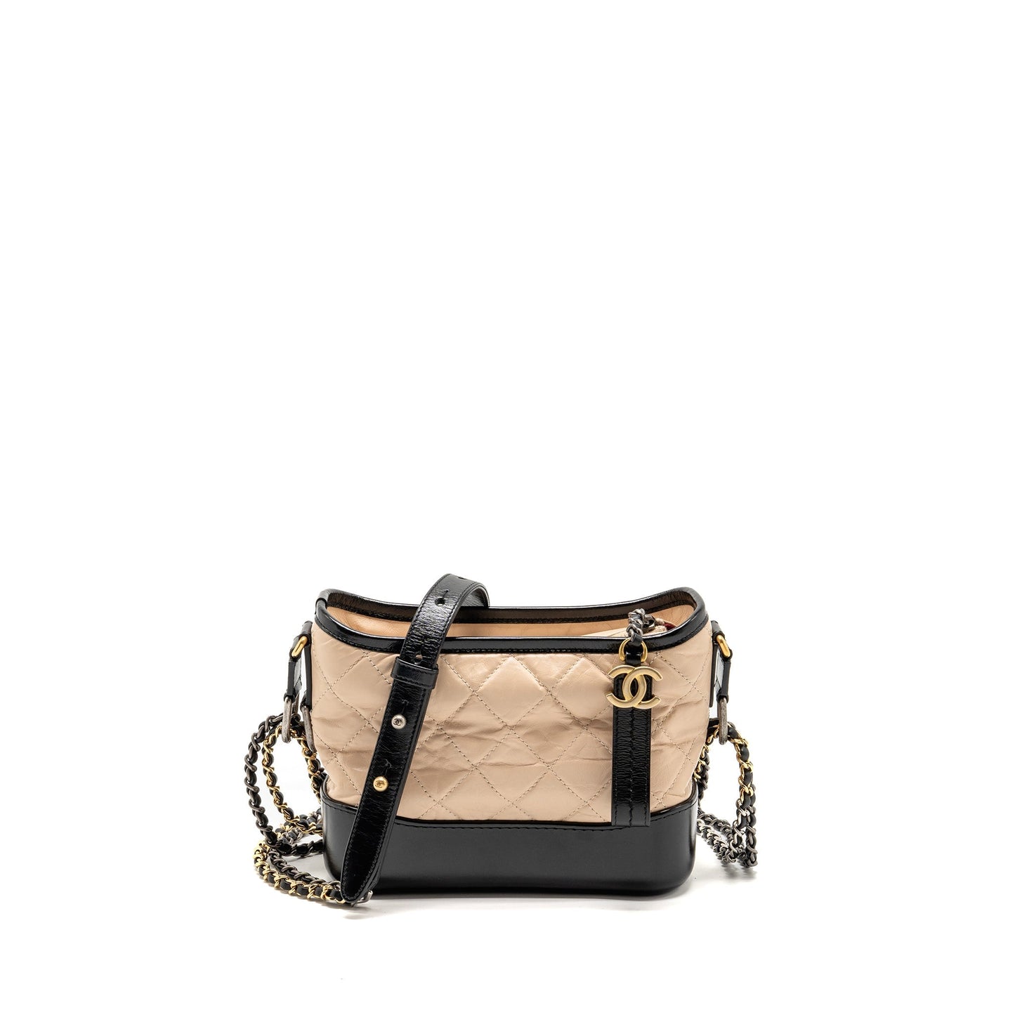 Chanel Gabrielle Hobo Calfskin Hardware Multicolour Beige Small Shoulder Bag Hardware 1