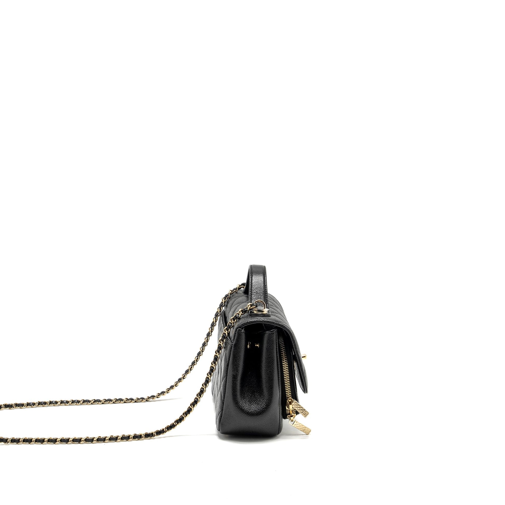 Chanel Business Affinity Caviar LGHW Black Small Handbag Lghw 2
