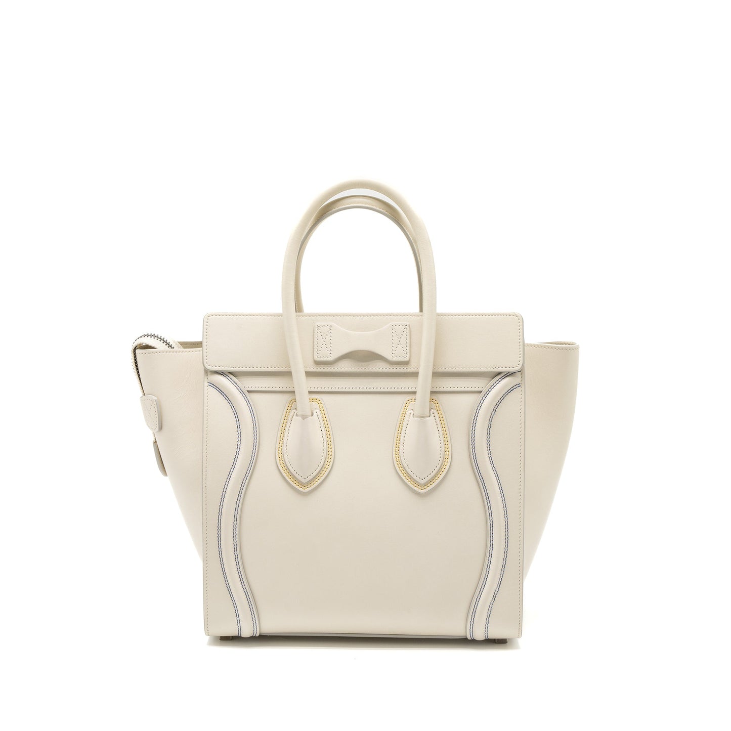 Celine Micro Luggage Purse Calfskin Handbag White Travel Bag