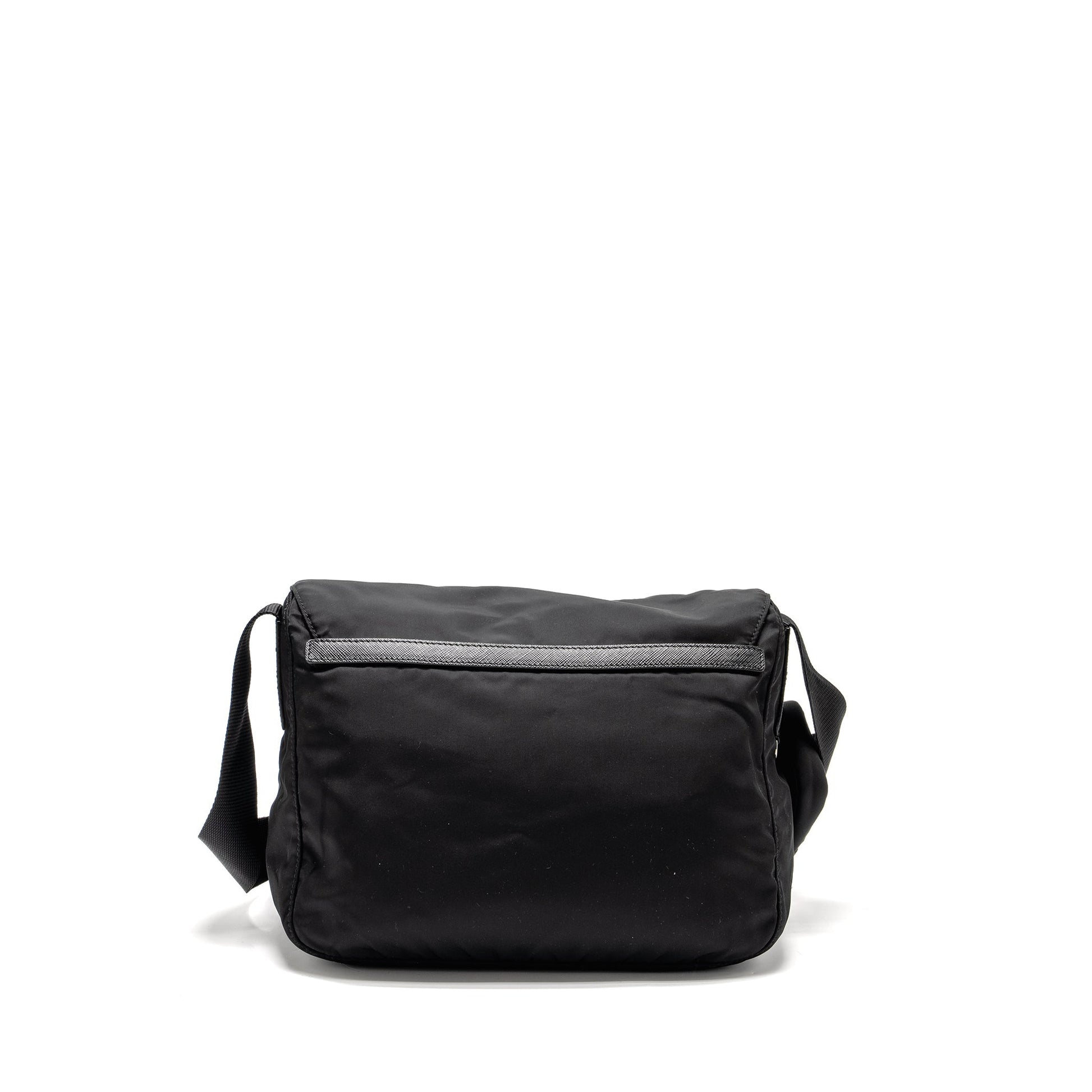 Prada Messenger Purse Re Handbag Nylon Black Travel Bag