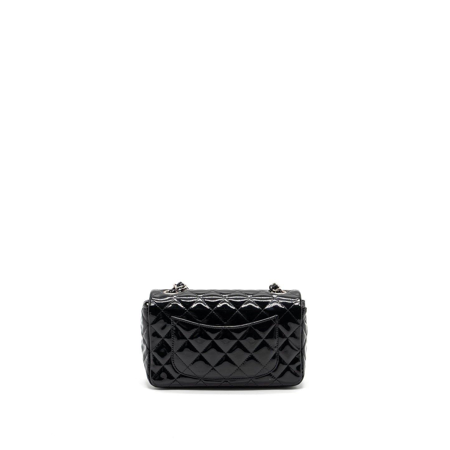 Chanel Rectangular Flap Patent SHW Black Shoulder Bag