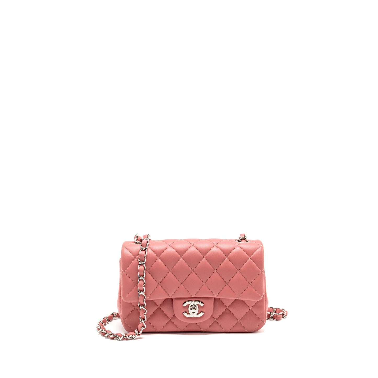 Chanel Rectangular flap lambskin SHW Pink Shoulder Bag Shw 3