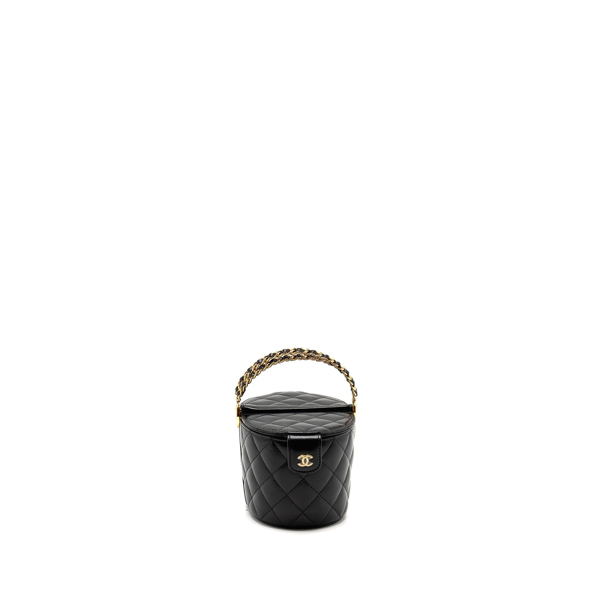 Chanel picnic vanity lambskin GHW microchip Black Handbag