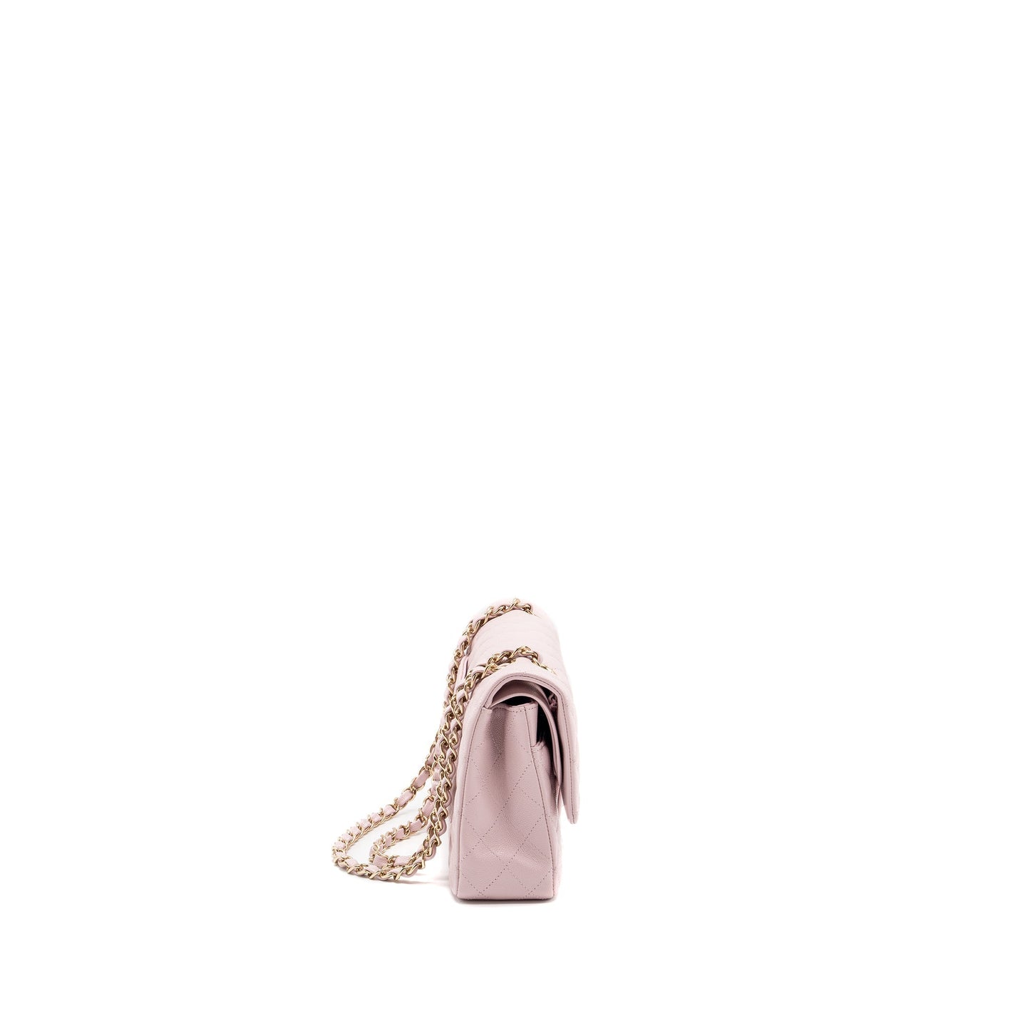 Chanel 21S classic double flap caviar light Pink Shoulder Bag