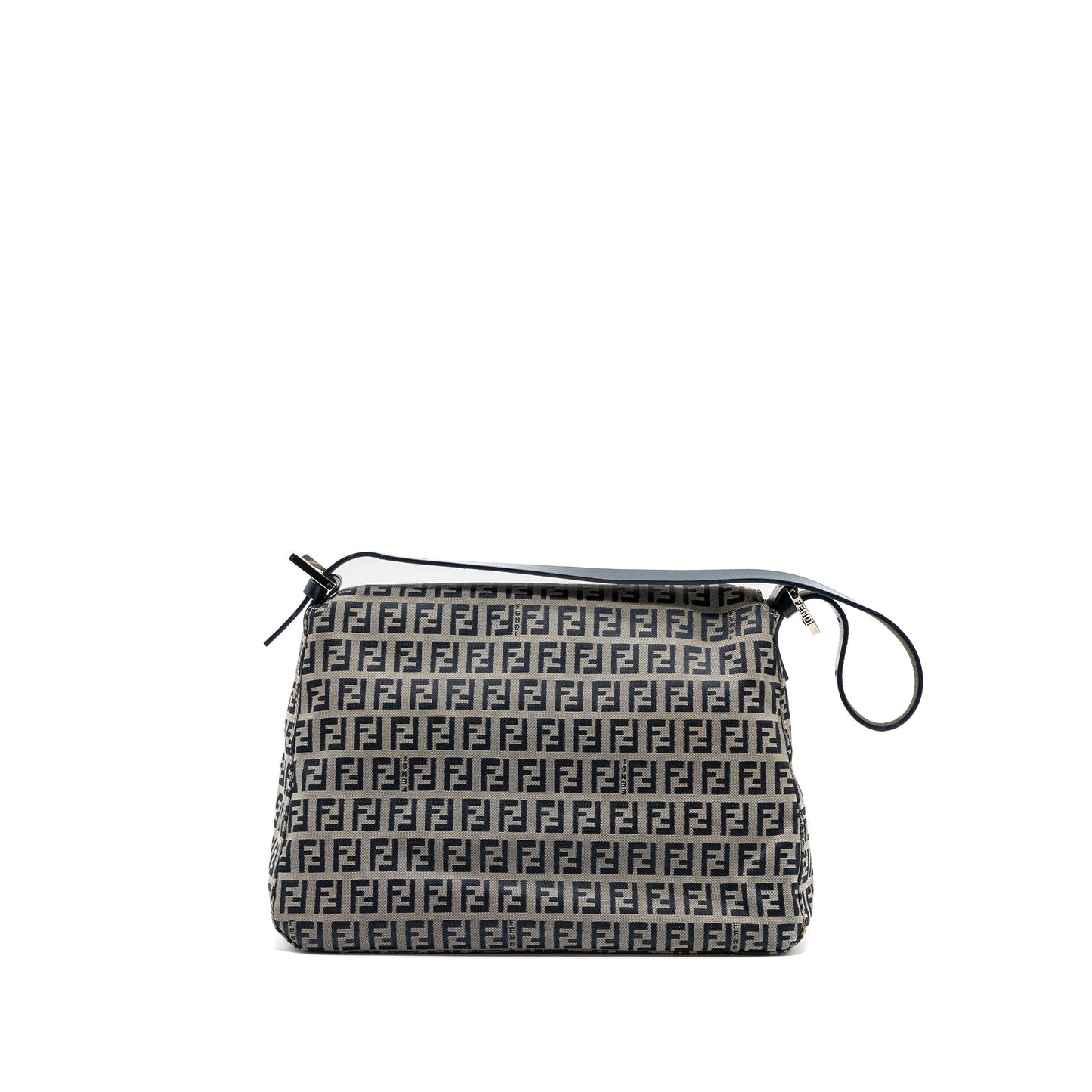 Fendi Zucchino Mama Purse Jacquard Grey Canvas Gray Flap Travel Bag