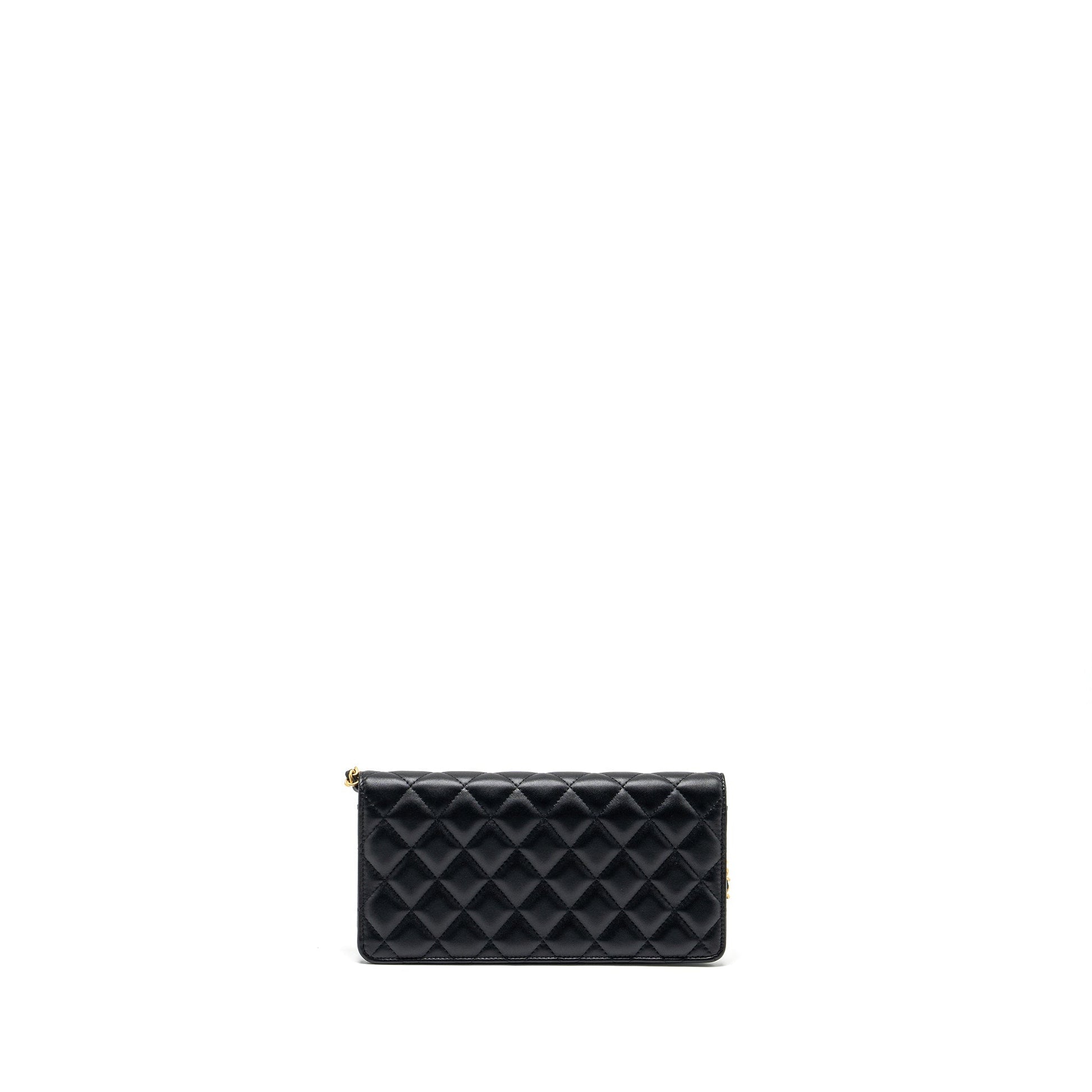 Chanel 23A lambskin GHW microchip Black Clutch Bag