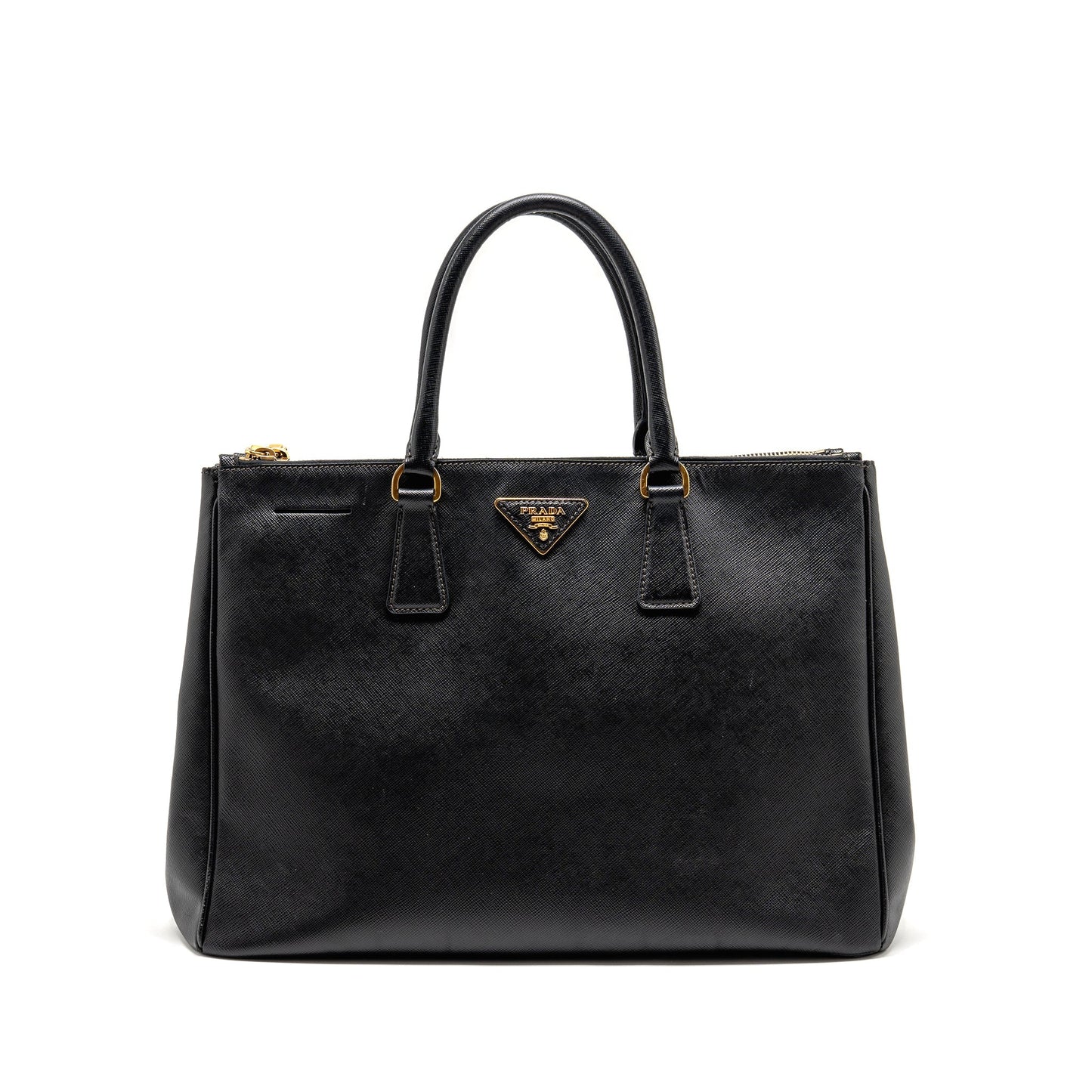 Prada Saffiano Tote Purse Calfskin Handbag Black Tote Bag
