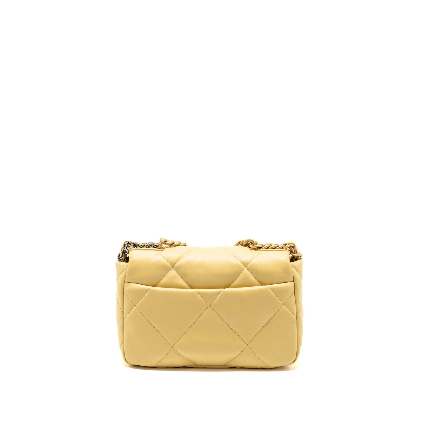 Chanel 19 Lambskin Yellow Hardware Microchip Multicolour Small Handbag