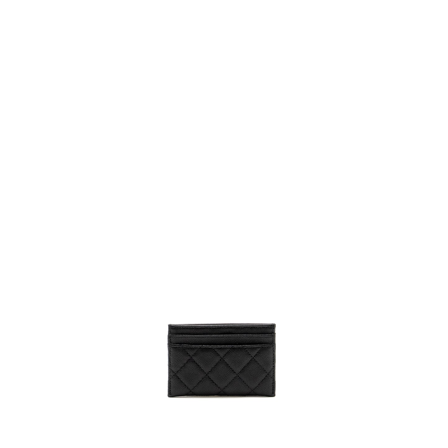 Chanel Detail CC logo Card Holder Caviar Black Wallet Case