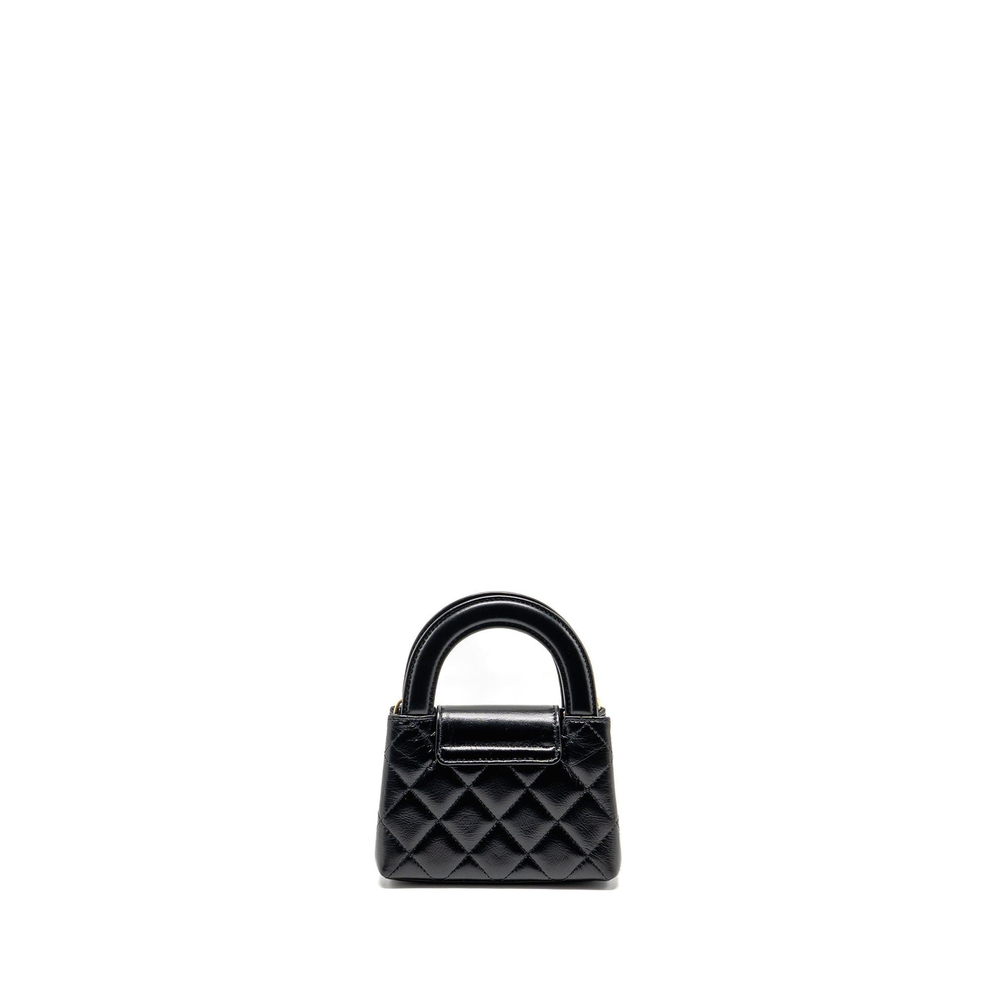 Chanel 24p Nano Kelly Shopper Calfskin GHW Black Tote Bag