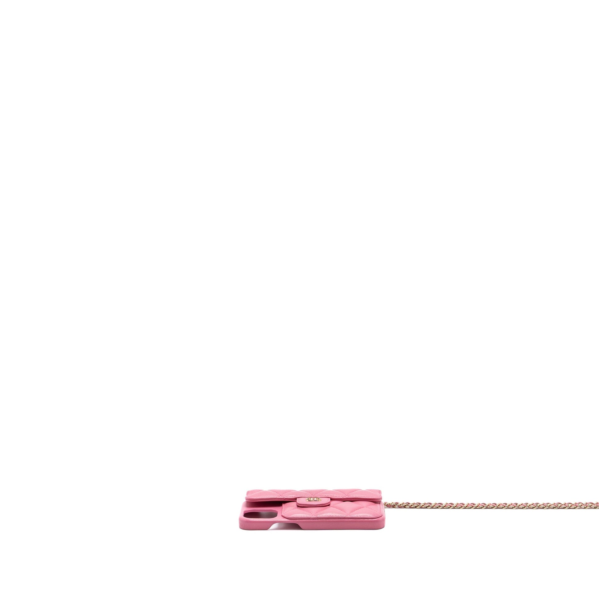 Chanel 21P pearl crush phone iPhone 12 Pink Handbag