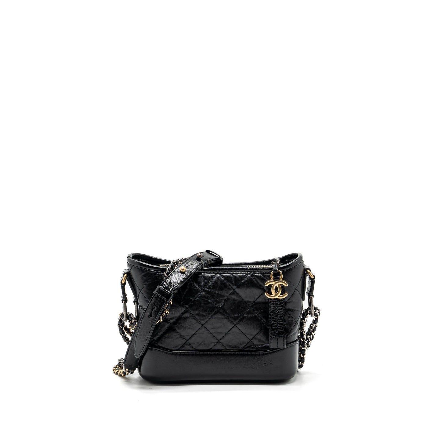 Chanel Gabrielle hobo calfskin Hardware Multicolour Black Small Shoulder Bag Multicolour Hardware