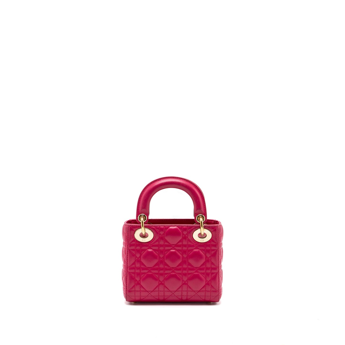 Dior Lady Lambskin Handbag Pink Mini Travel Bag