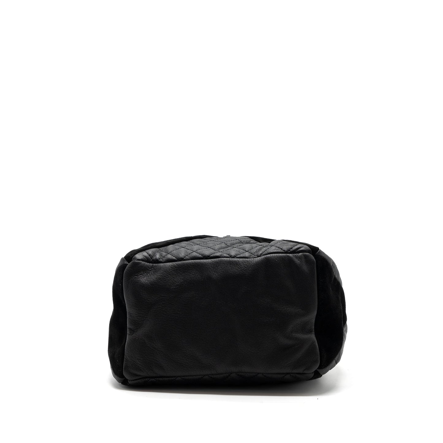 Chanel Bucket Goatskin Sue Calfskin SHW Black Bucket Bag