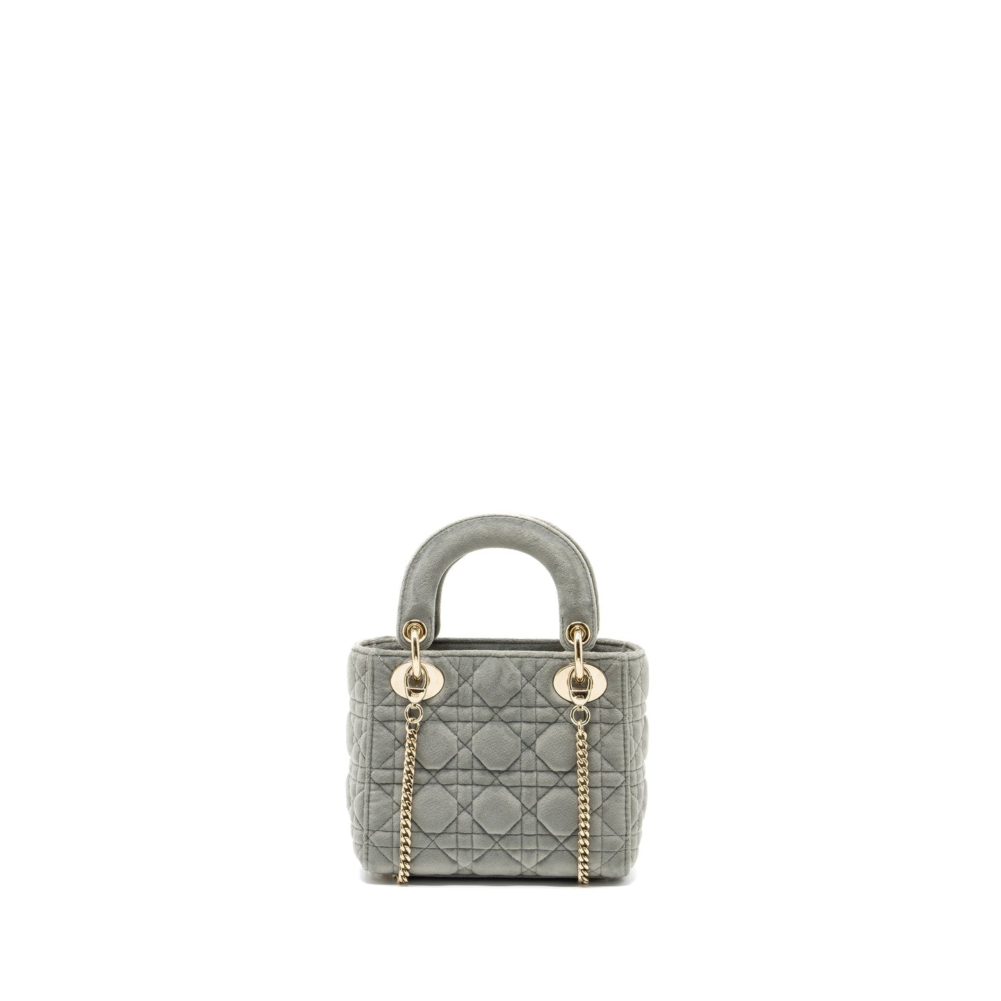 Dior Lady Velvet Light Grey Handbag Mini Travel Bag