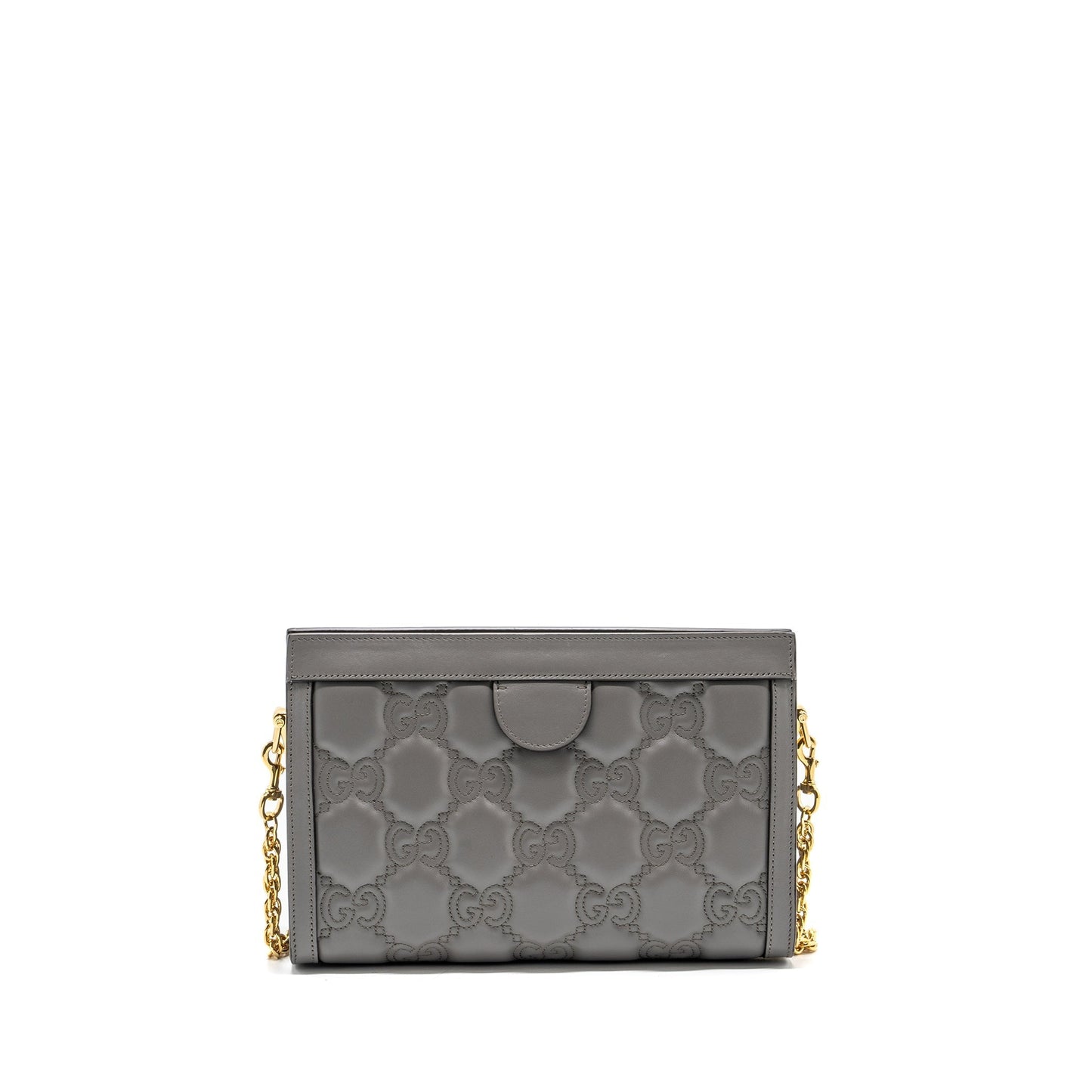 Gucci Crossbody Bag Calfskin Grey Chain