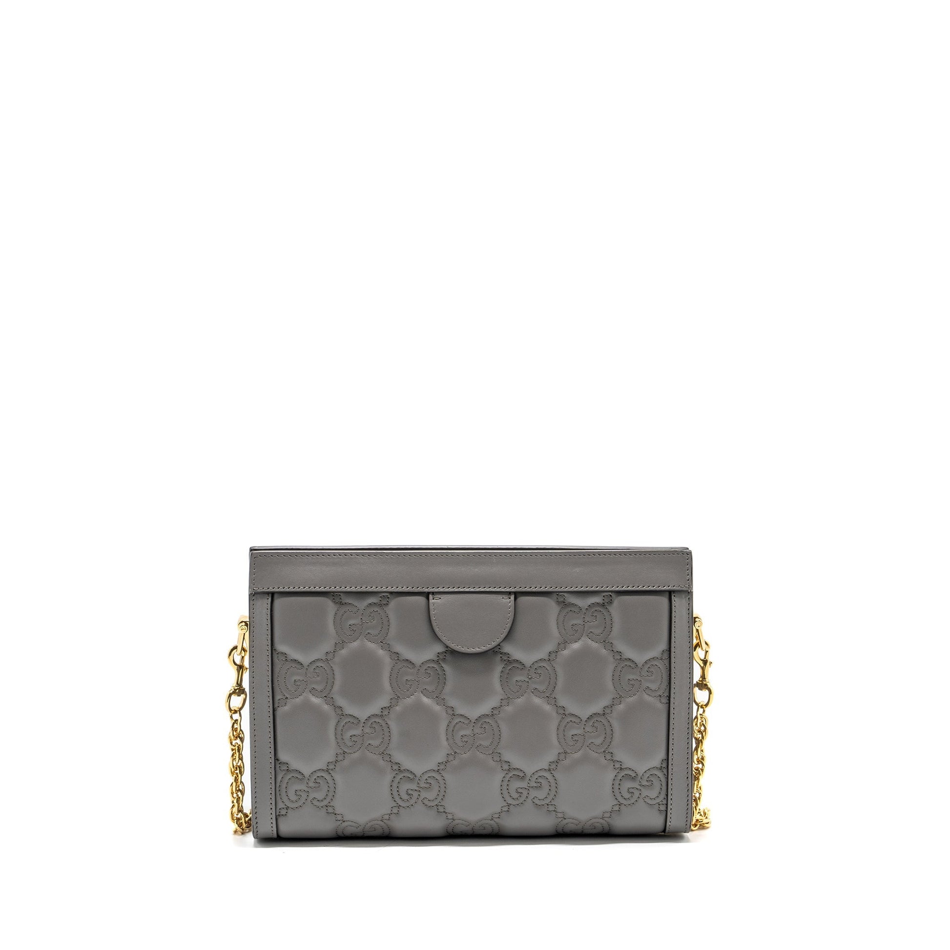 Gucci Crossbody Bag Calfskin Grey Chain