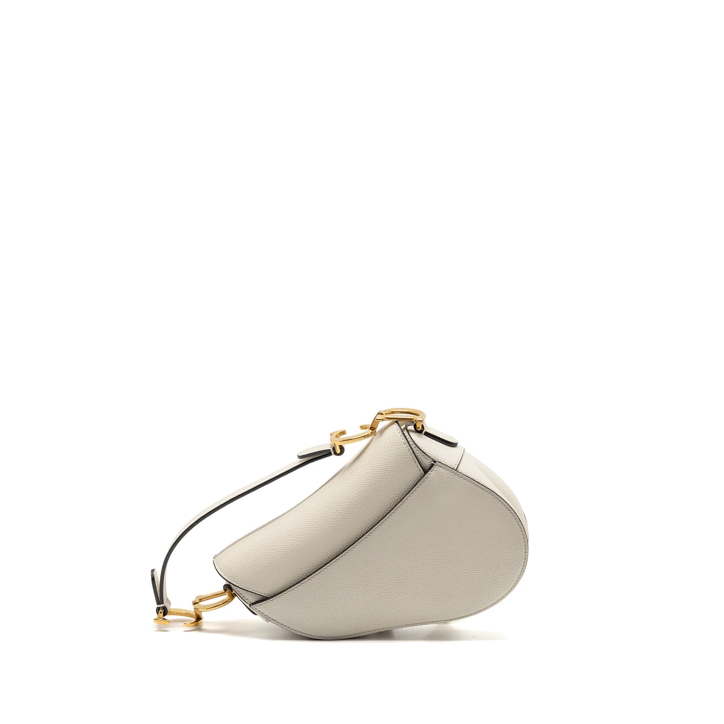 Dior Saddle Purse Calfskin Handbag White Mini Travel Bag