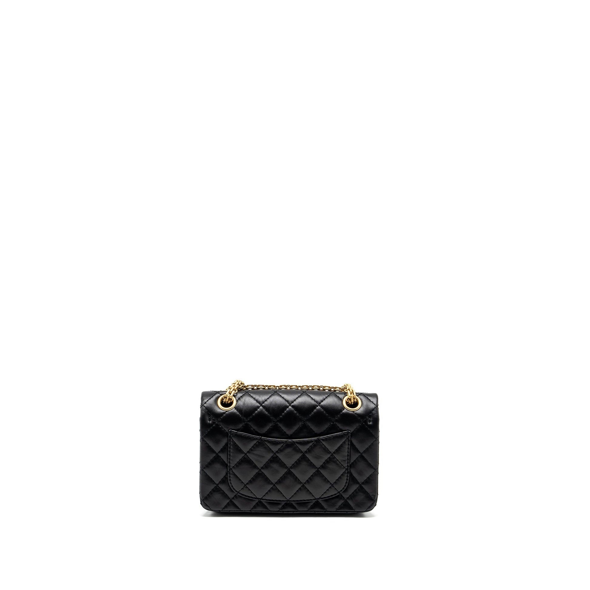 Chanel 2.55 Reissue Aged Calfskin GHW Microchip Black Mini Bag