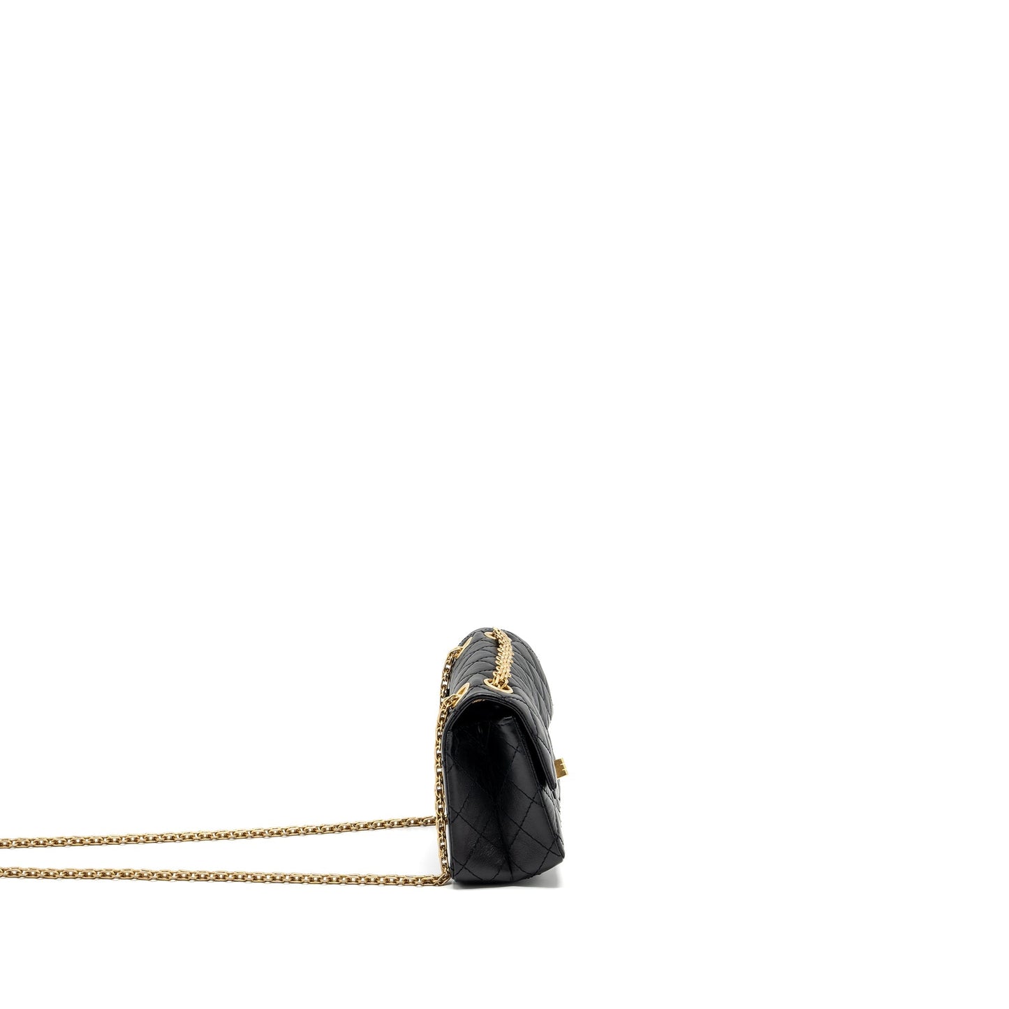 Chanel 2.55 Reissue Aged Calfskin GHW Microchip Black Mini Bag