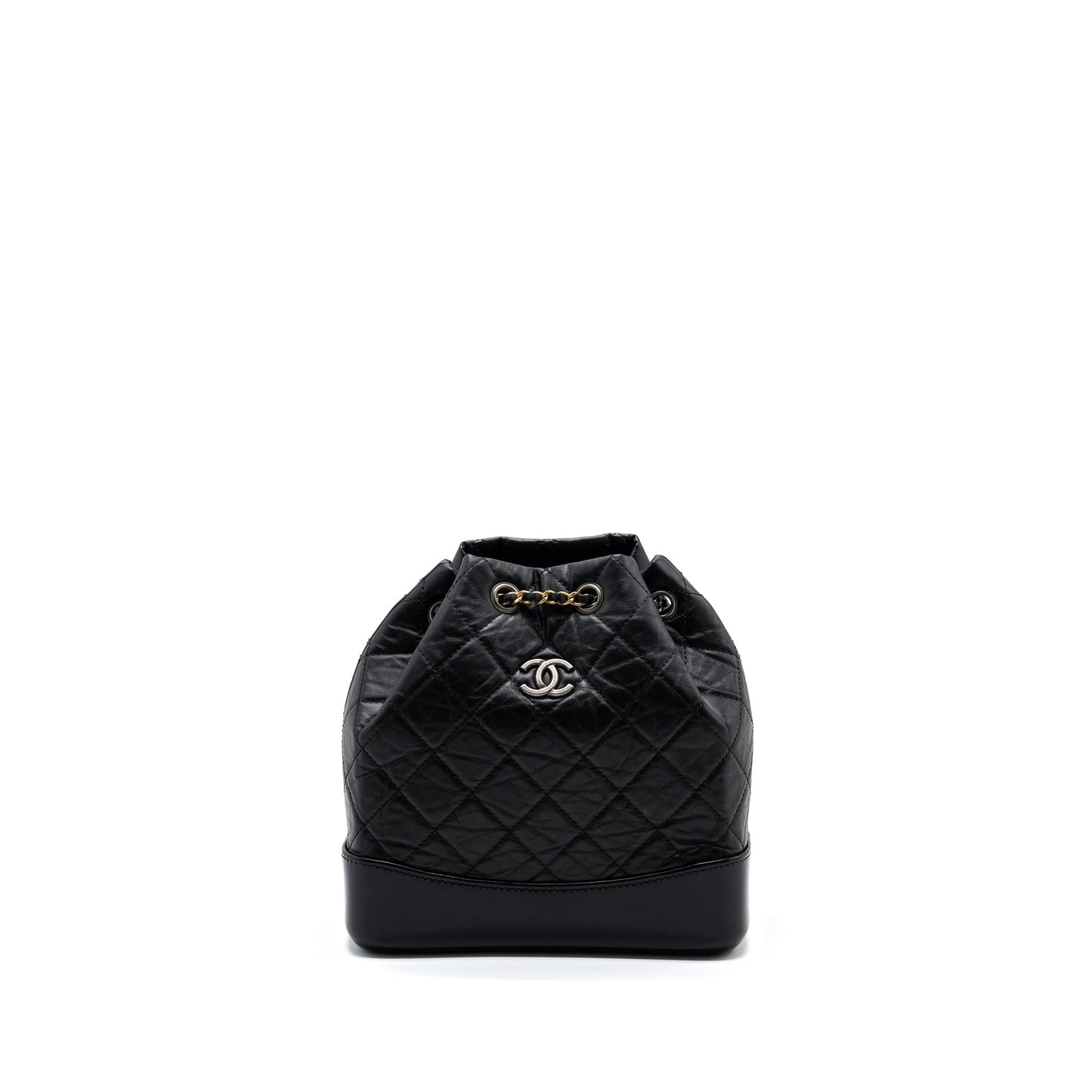Chanel Gabrielle Backpack Aged Calfskin Hardware Multicolour Black Small 3