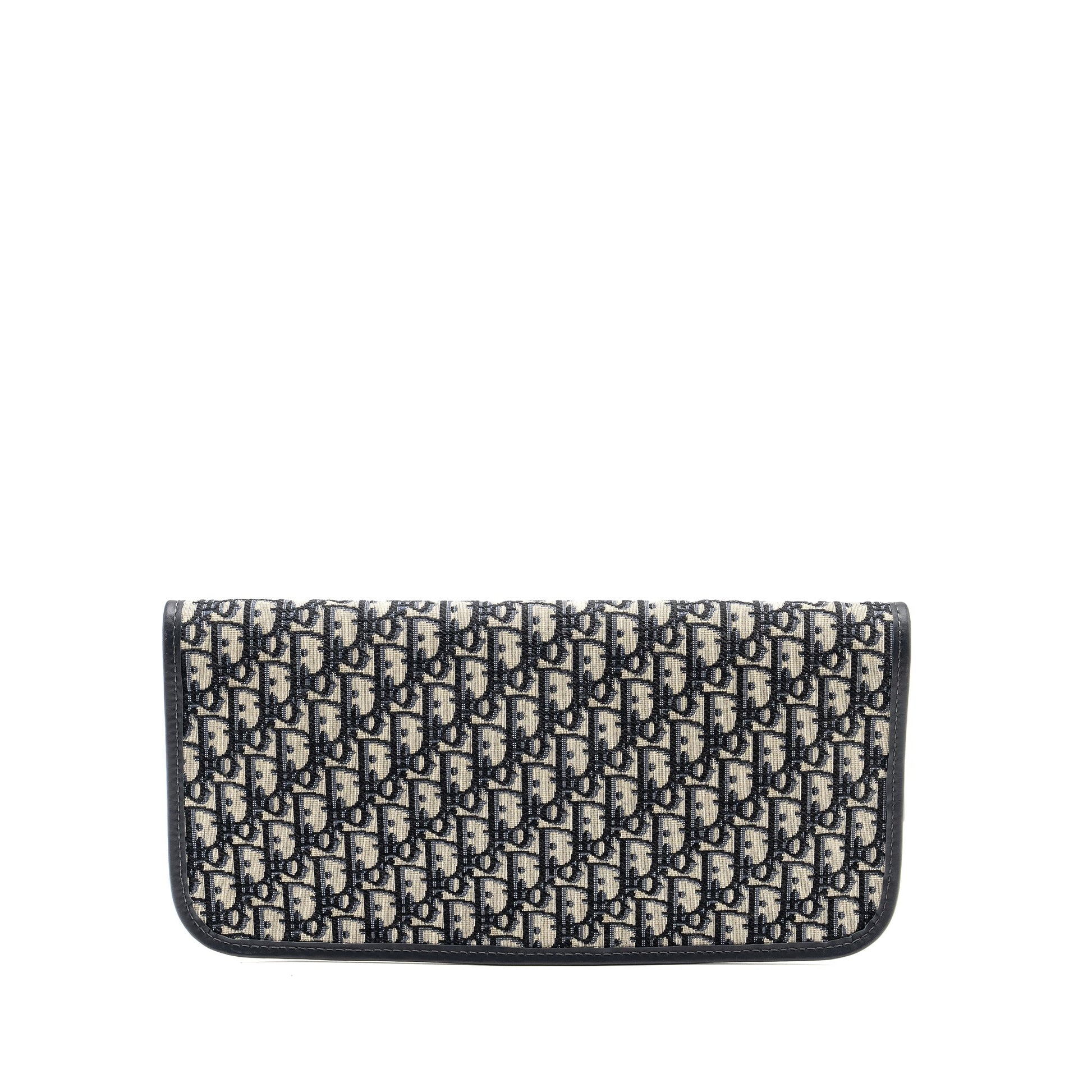 Dior Folder Clutch Oblique Handbag Leather Canvas Clutch Bag