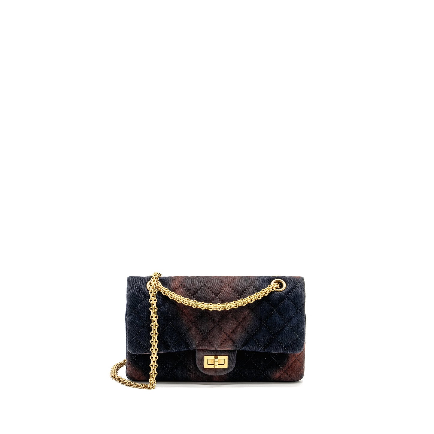 Chanel 2.55 Reissue Flap Ombre Velvet GHW Multicolour Small Shoulder Bag