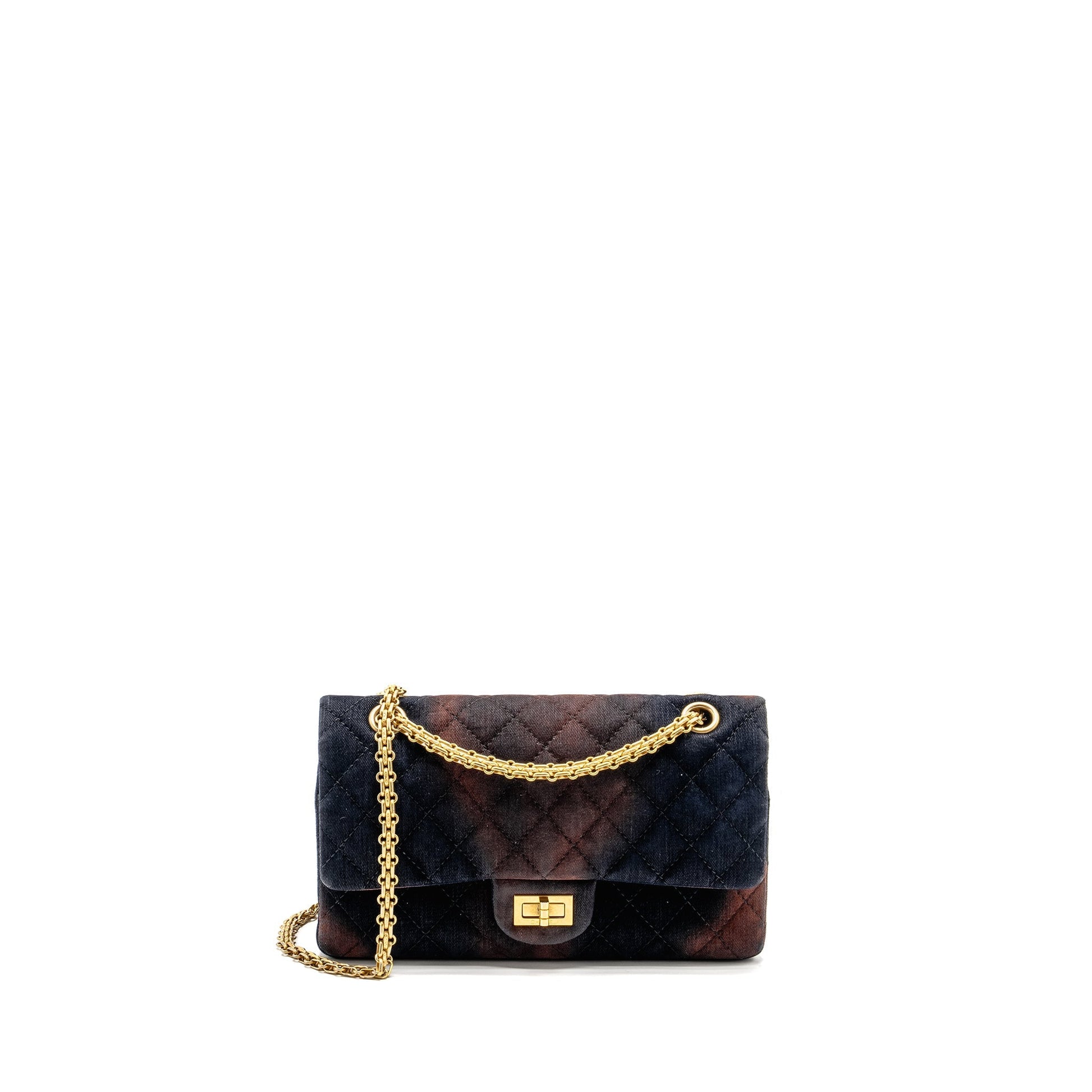 Chanel 2.55 Reissue Flap Ombre Velvet GHW Multicolour Small Shoulder Bag