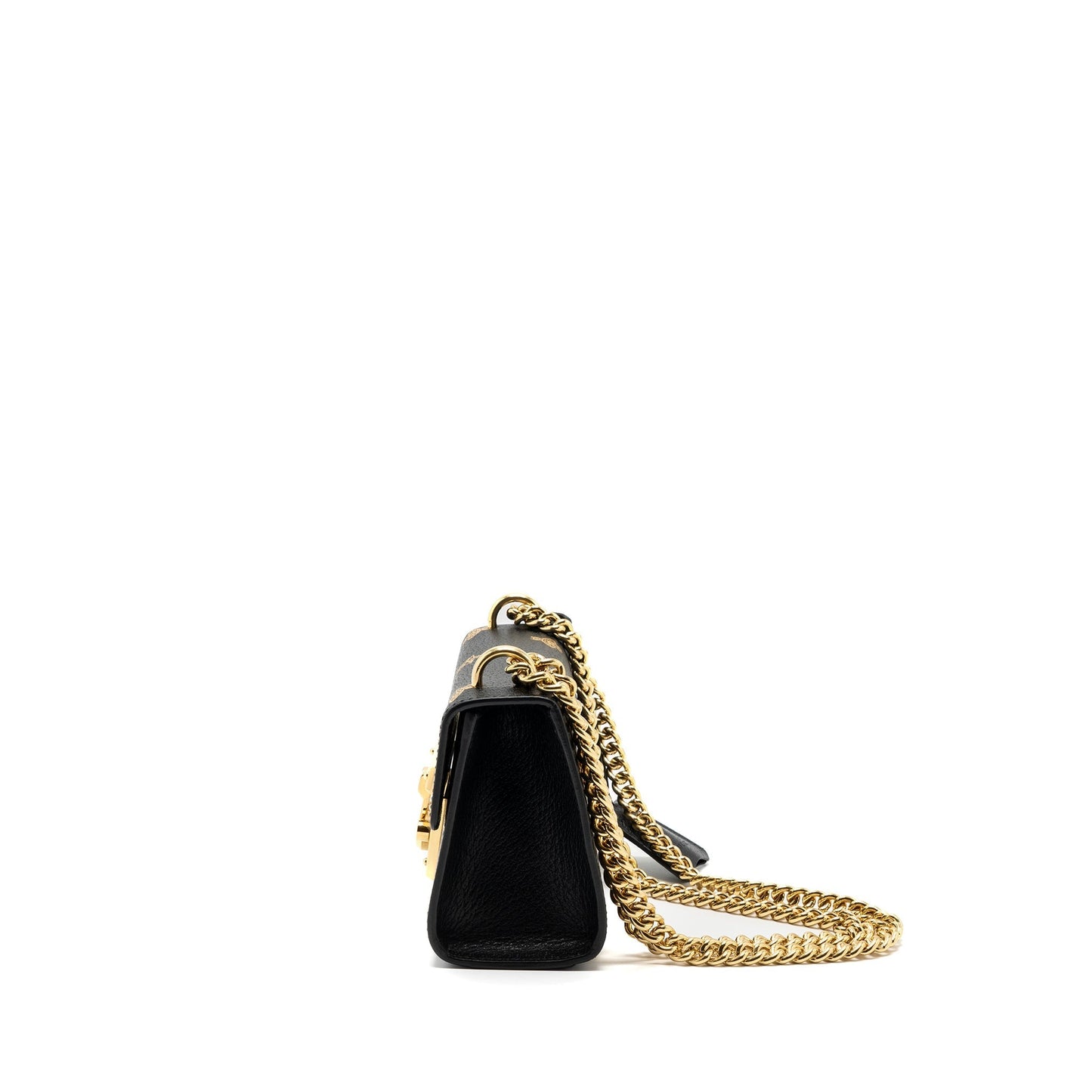 Gucci Padlock Bag Bee Print Calfskin Black Chain Travel Bag