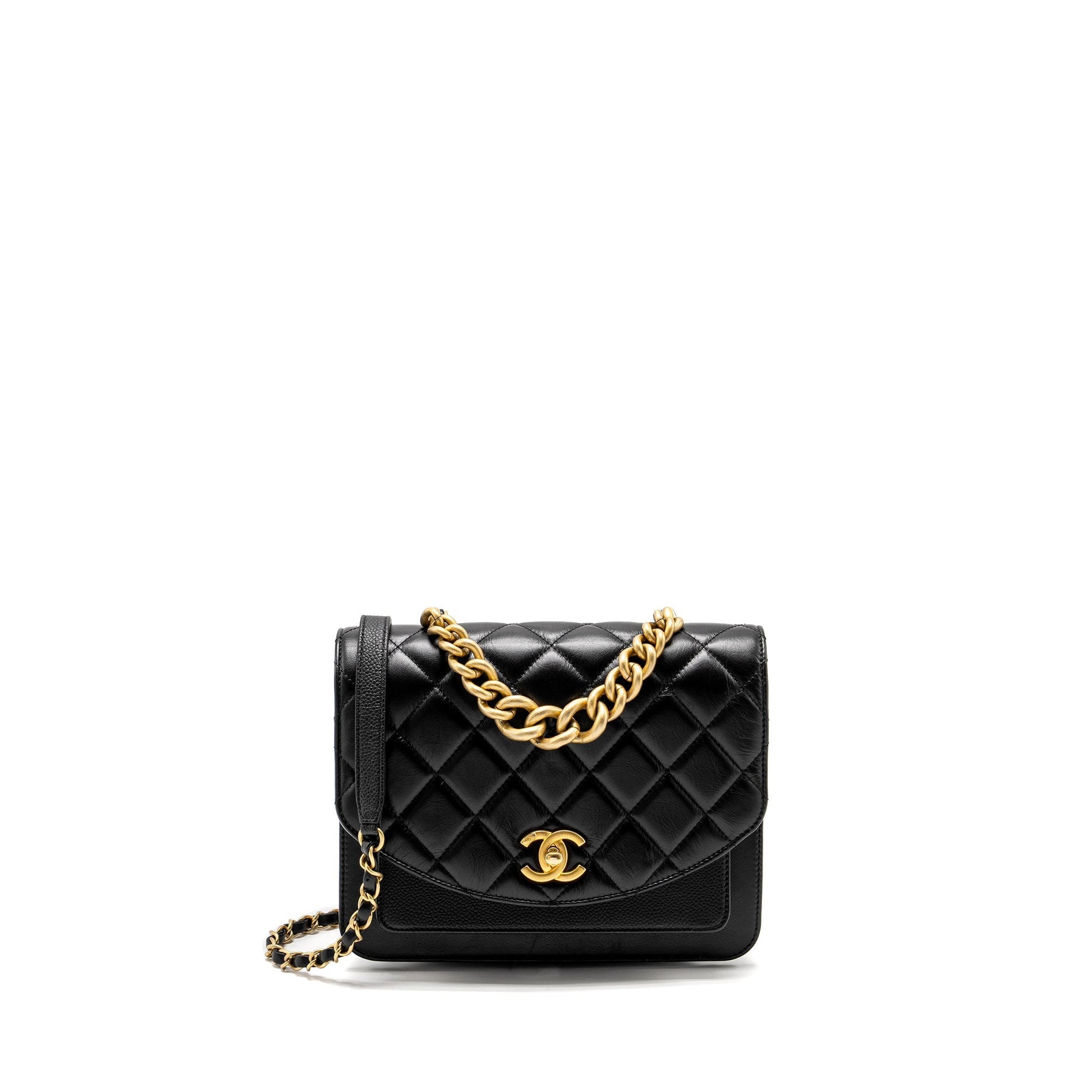 Chanel Quilted Flap Calfskin Caviar GHW Black Shoulder Bag